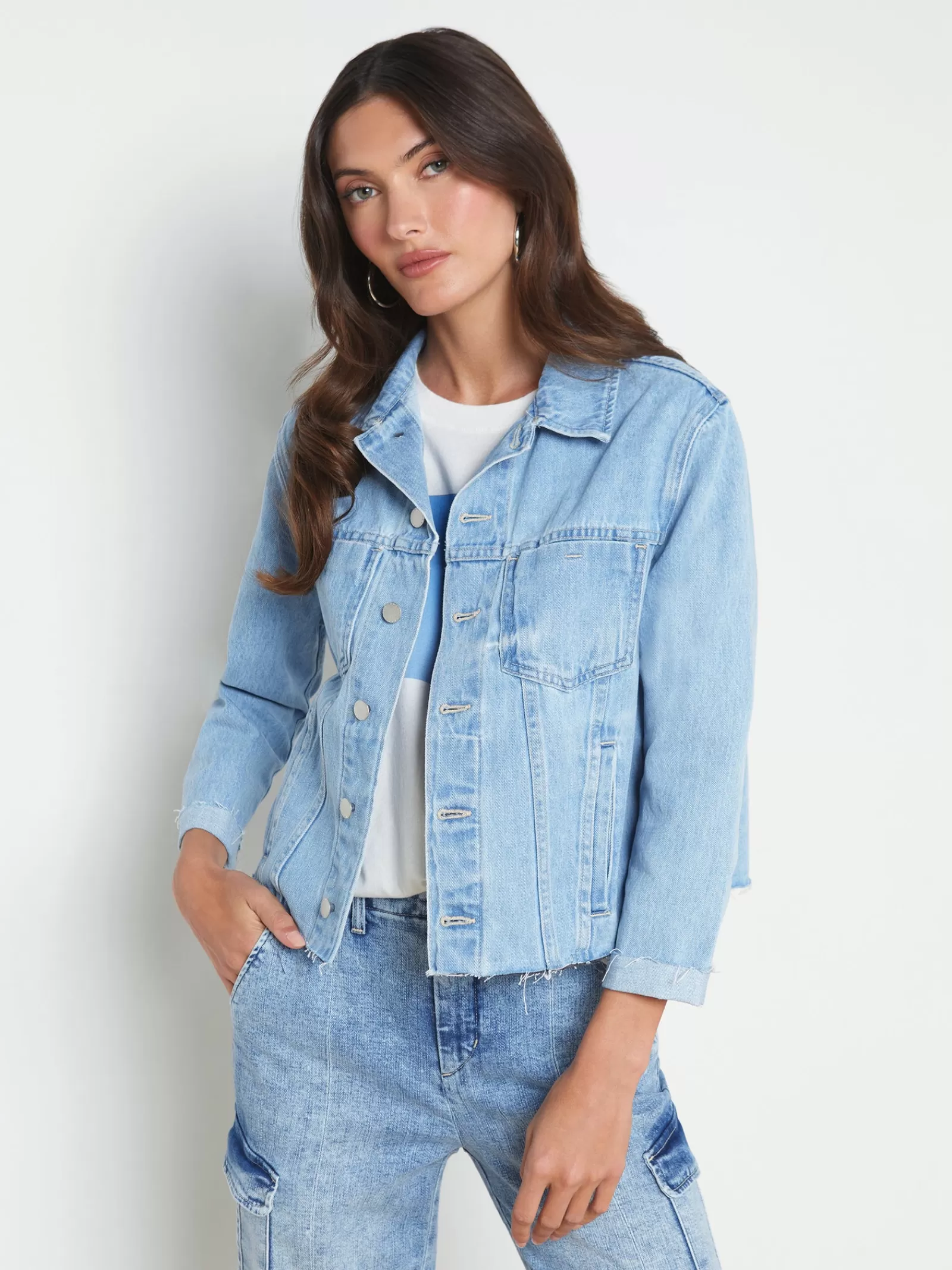 L'AGENCE Ailana Maui Moon Jean Jacket< Blazers & Jackets