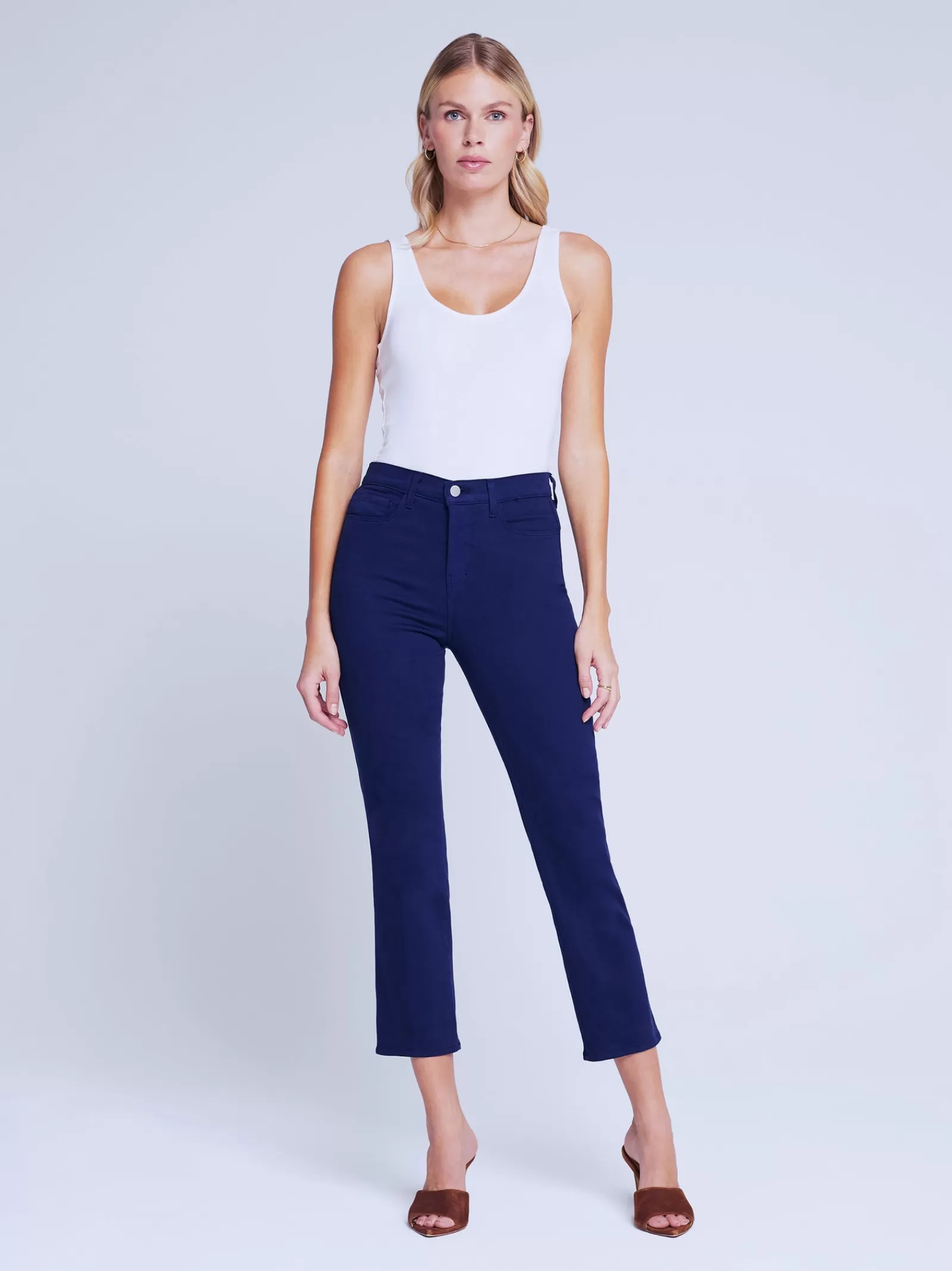 L'AGENCE Alexia Cropped Cigarette Jean< Petite | Straight