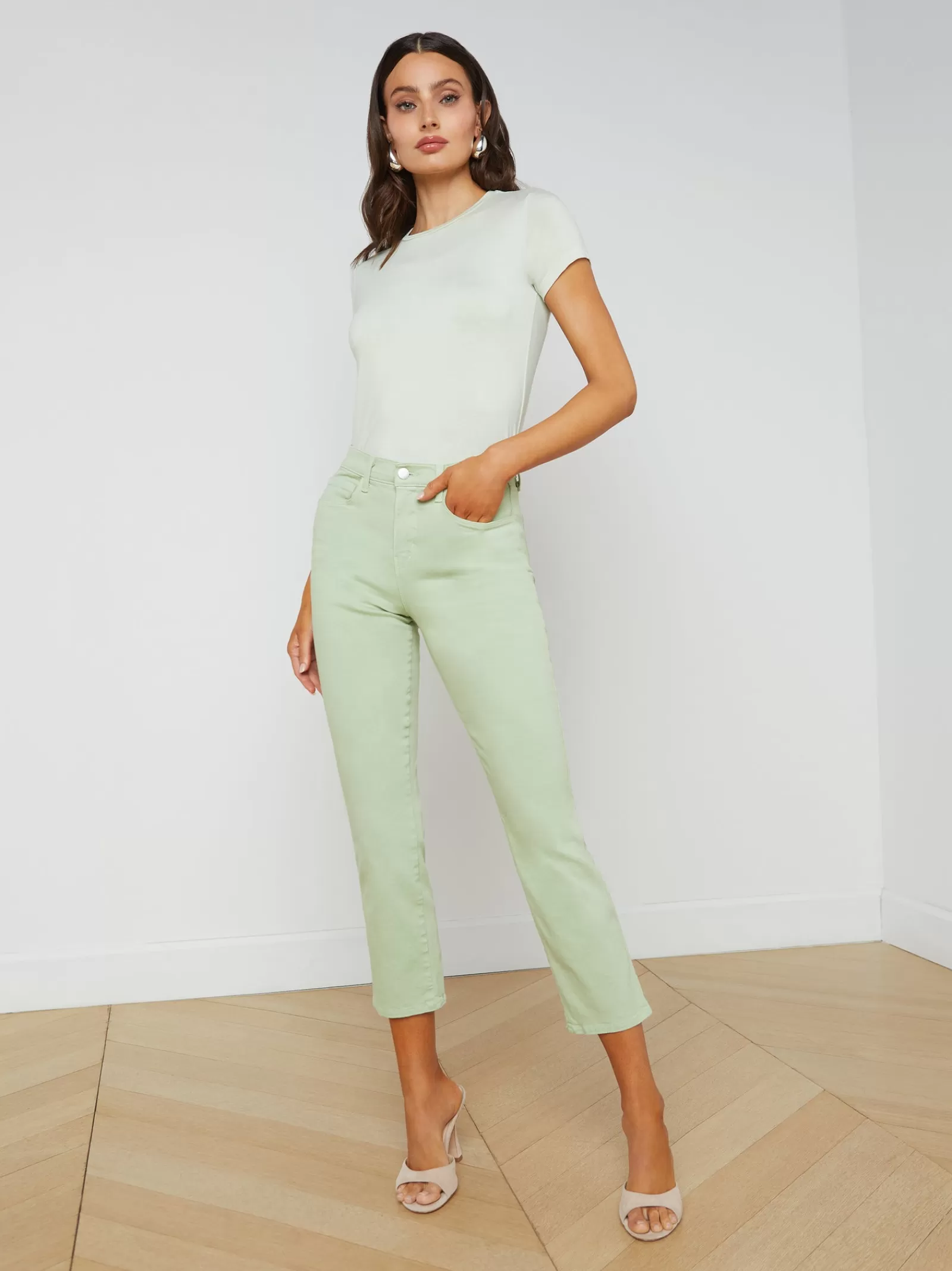 L'AGENCE Alexia Cropped Cigarette Jean< Petite | Straight