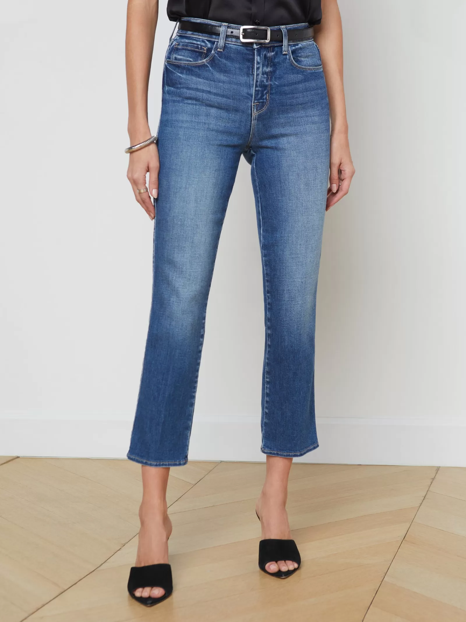 L'AGENCE Alexia Cropped Cigarette Jean< Petite | Straight