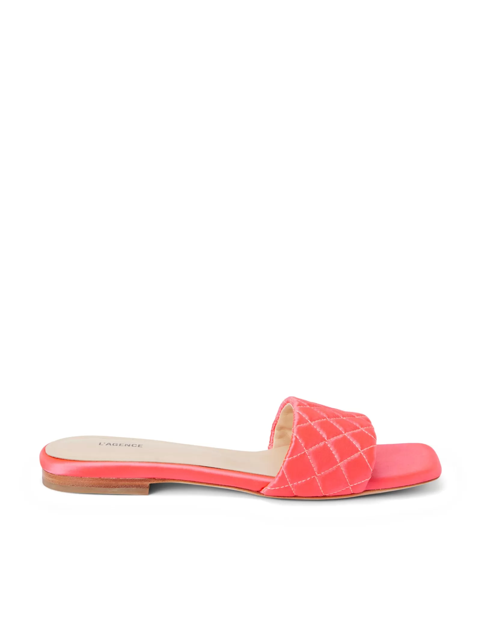 L'AGENCE Aloise Satin Slide Sandal< Spring Collection | Sandals & Wedges