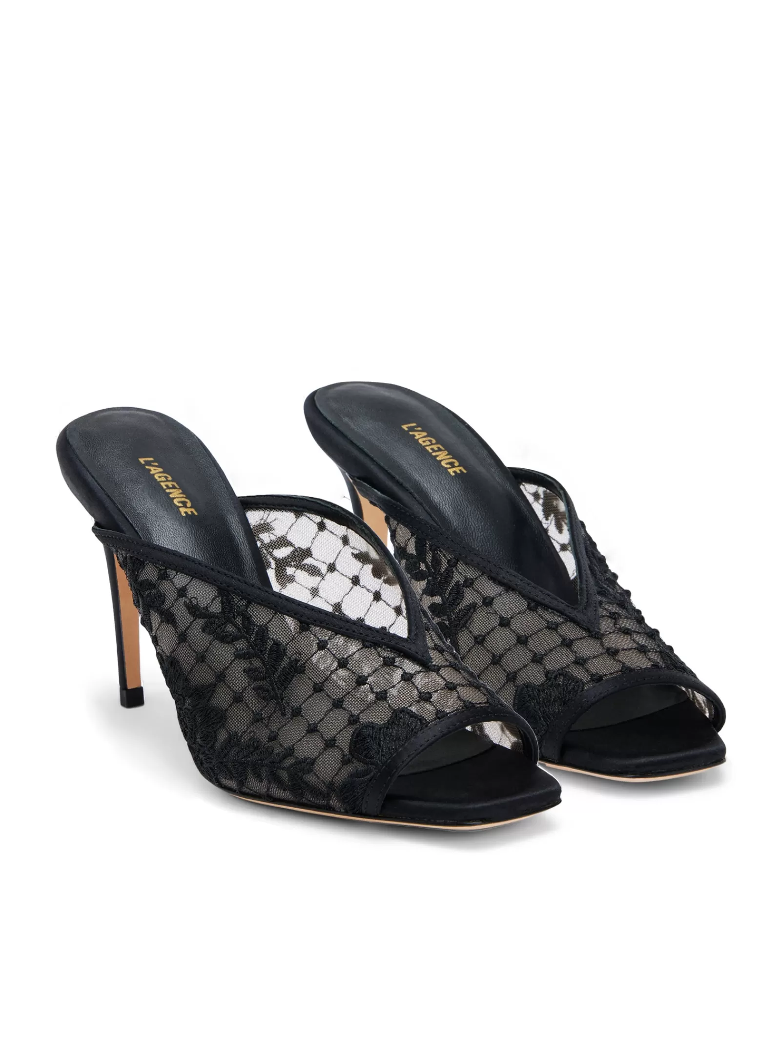 L'AGENCE Amelie Open Toe Mule< All Things Black