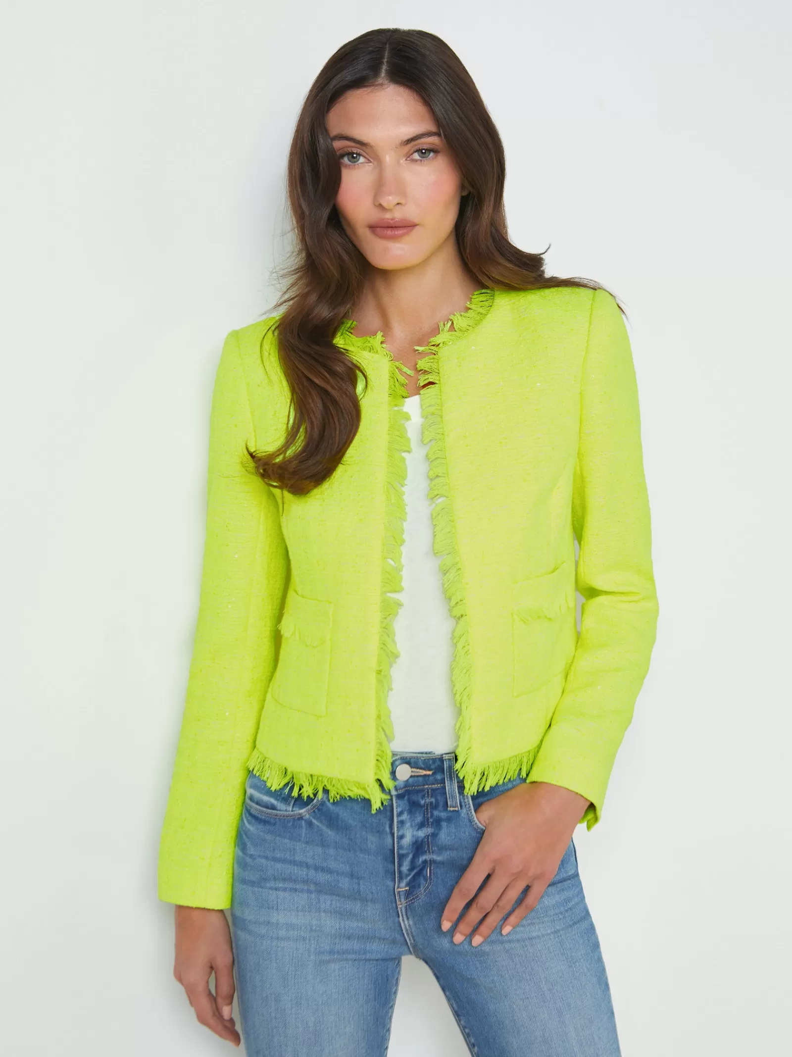 L'AGENCE Angelina Tweed Jacket< Spring Collection | Blazers & Jackets