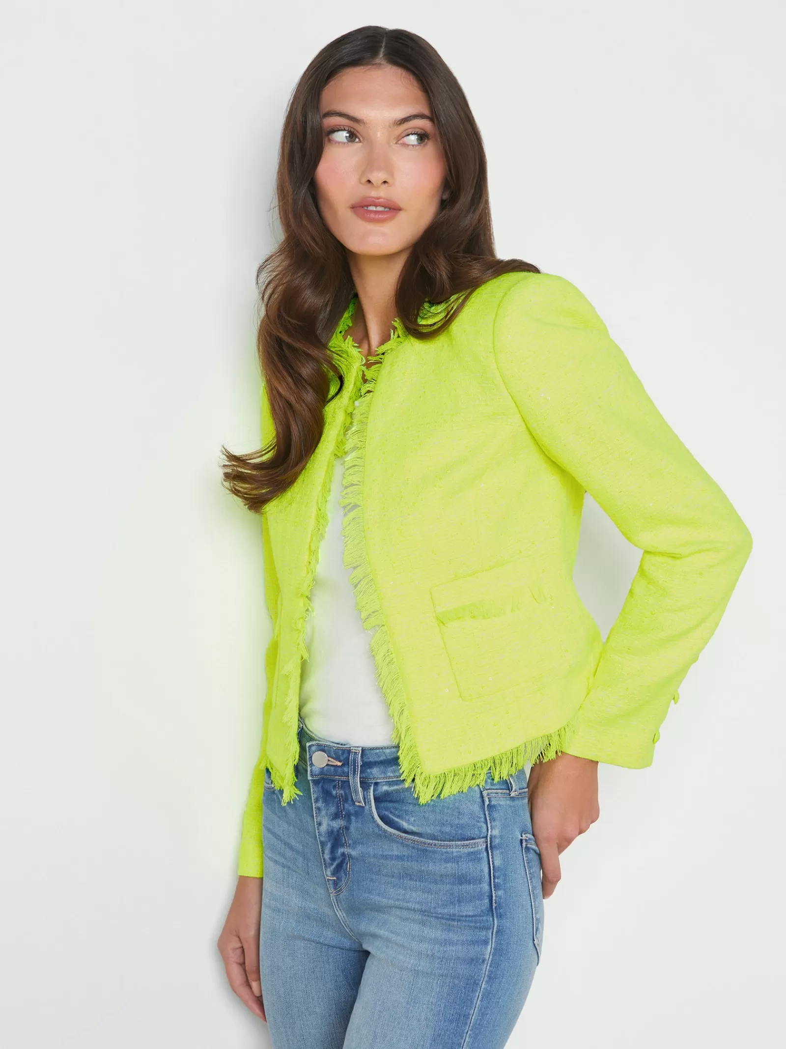 L'AGENCE Angelina Tweed Jacket< Spring Collection | Blazers & Jackets