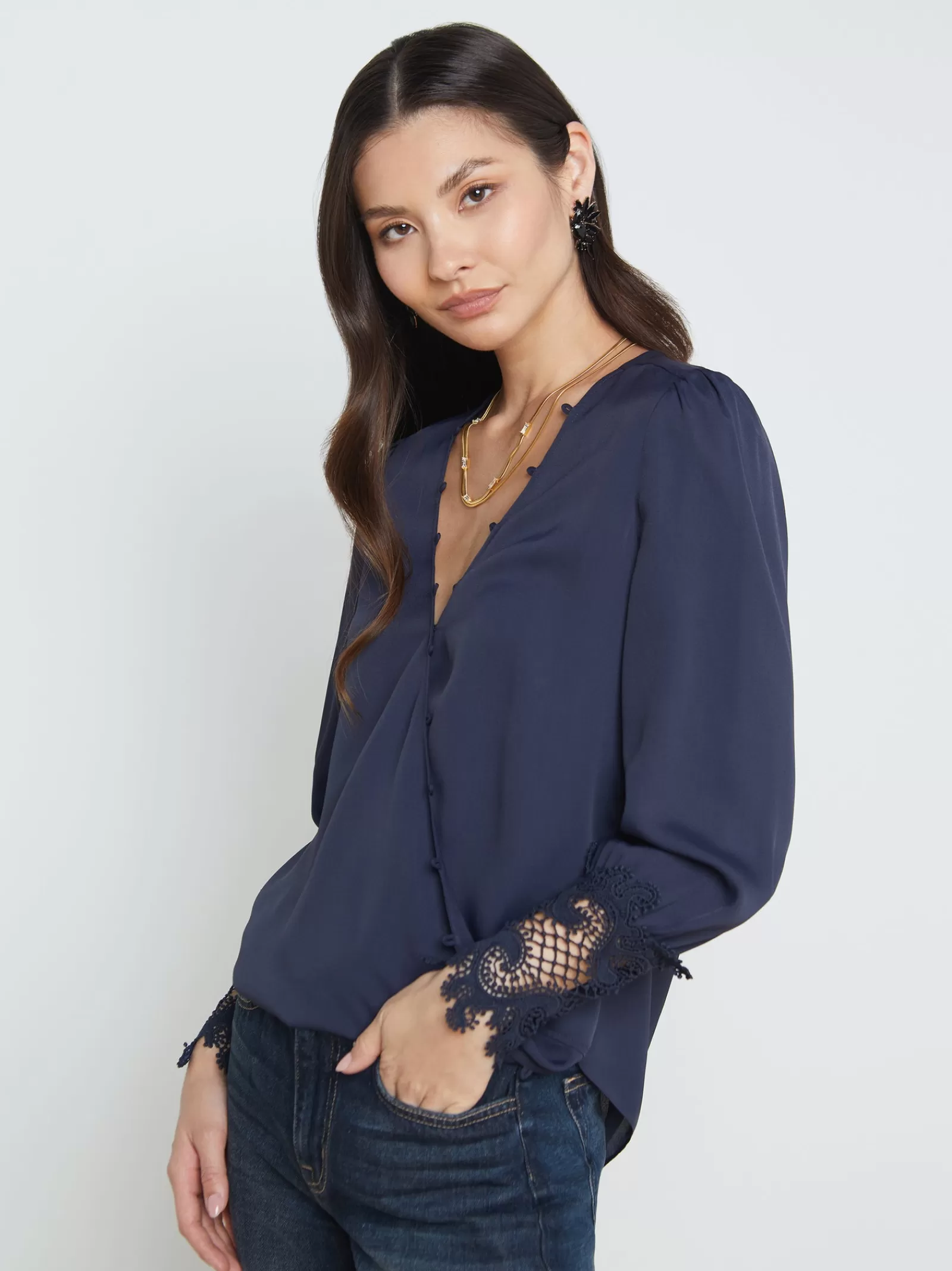 L'AGENCE Arti Blouse< Blouses & Tops