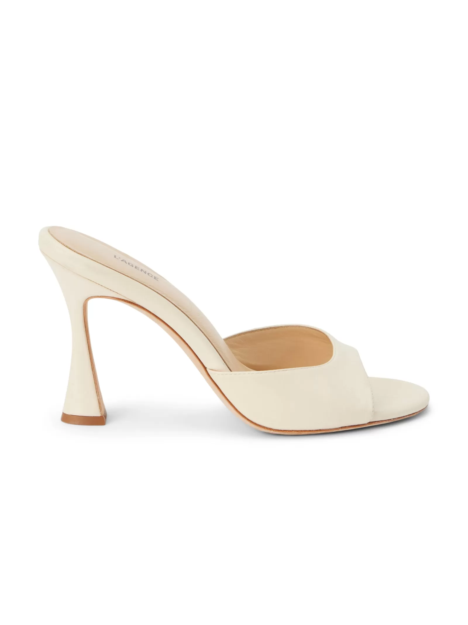 L'AGENCE Avery Leather Peep-Toe Mule< Mules | Heels & Pumps