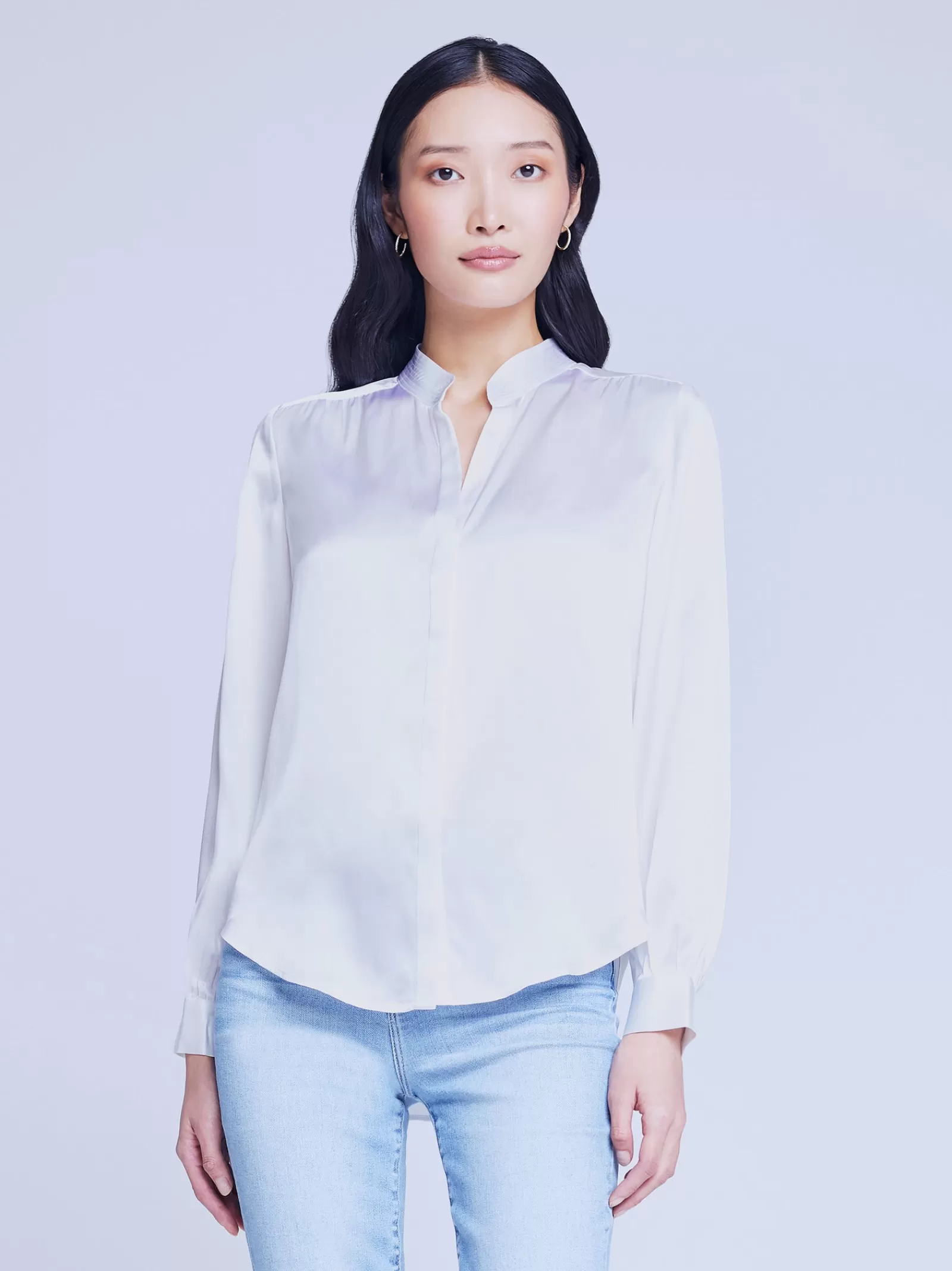 L'AGENCE Bianca Blouse< Nouveau Whites | Silks