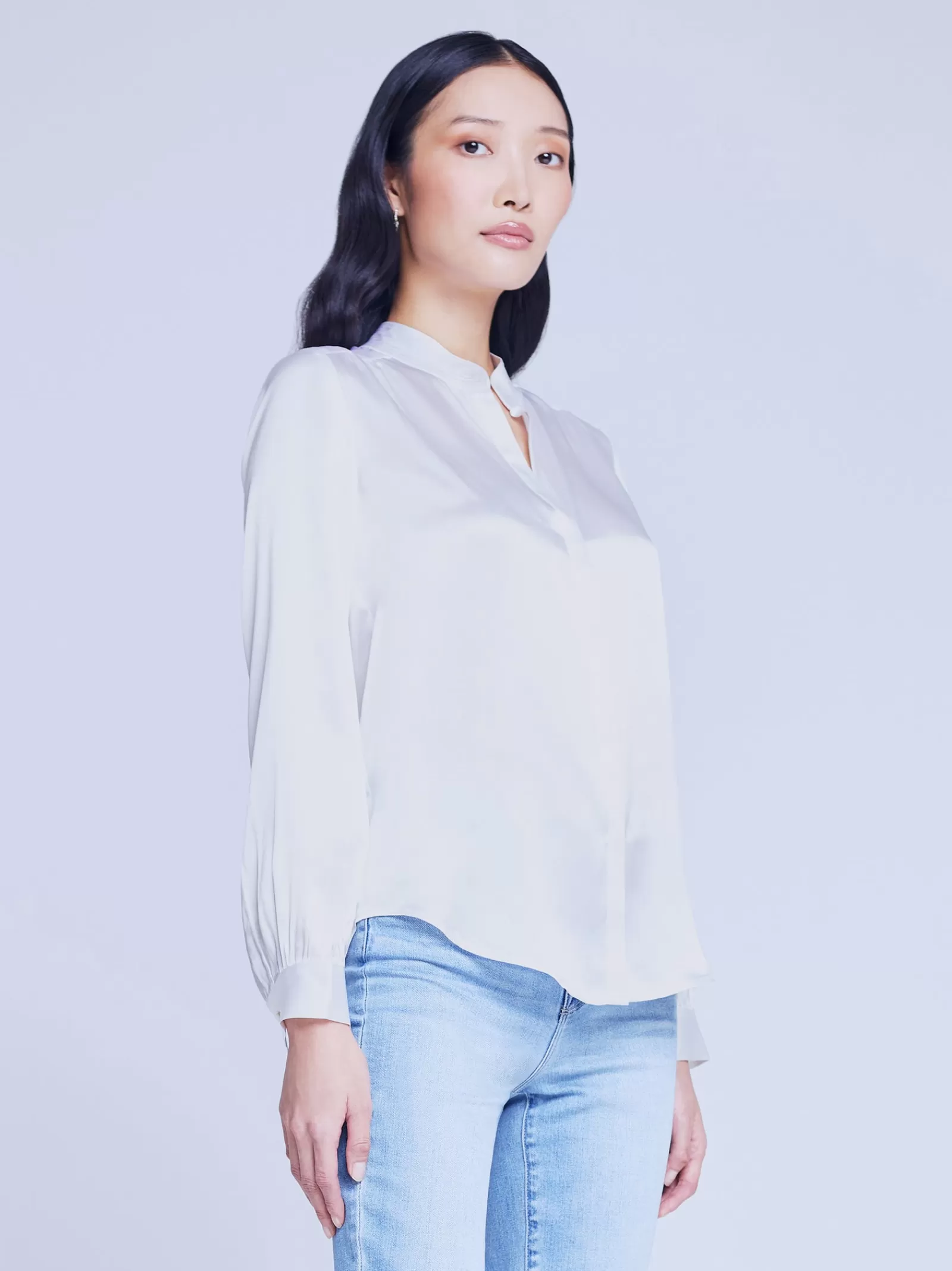 L'AGENCE Bianca Blouse< Nouveau Whites | Silks