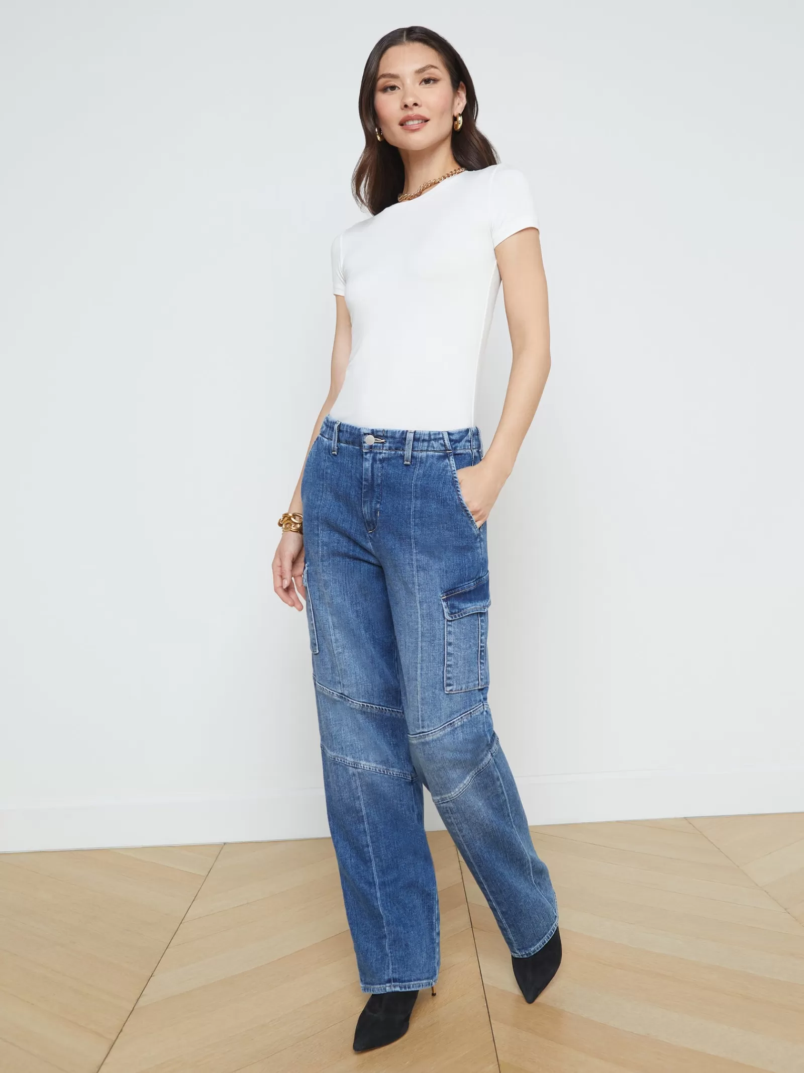 L'AGENCE Brooklyn Cargo Jean< Cargo Pants | Cargo Pants