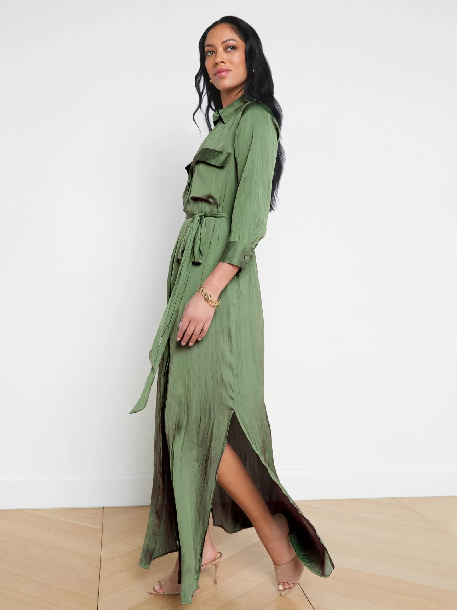 L'AGENCE Cameron Maxi Shirt Dress< Spring Collection | Dresses & Jumpsuits