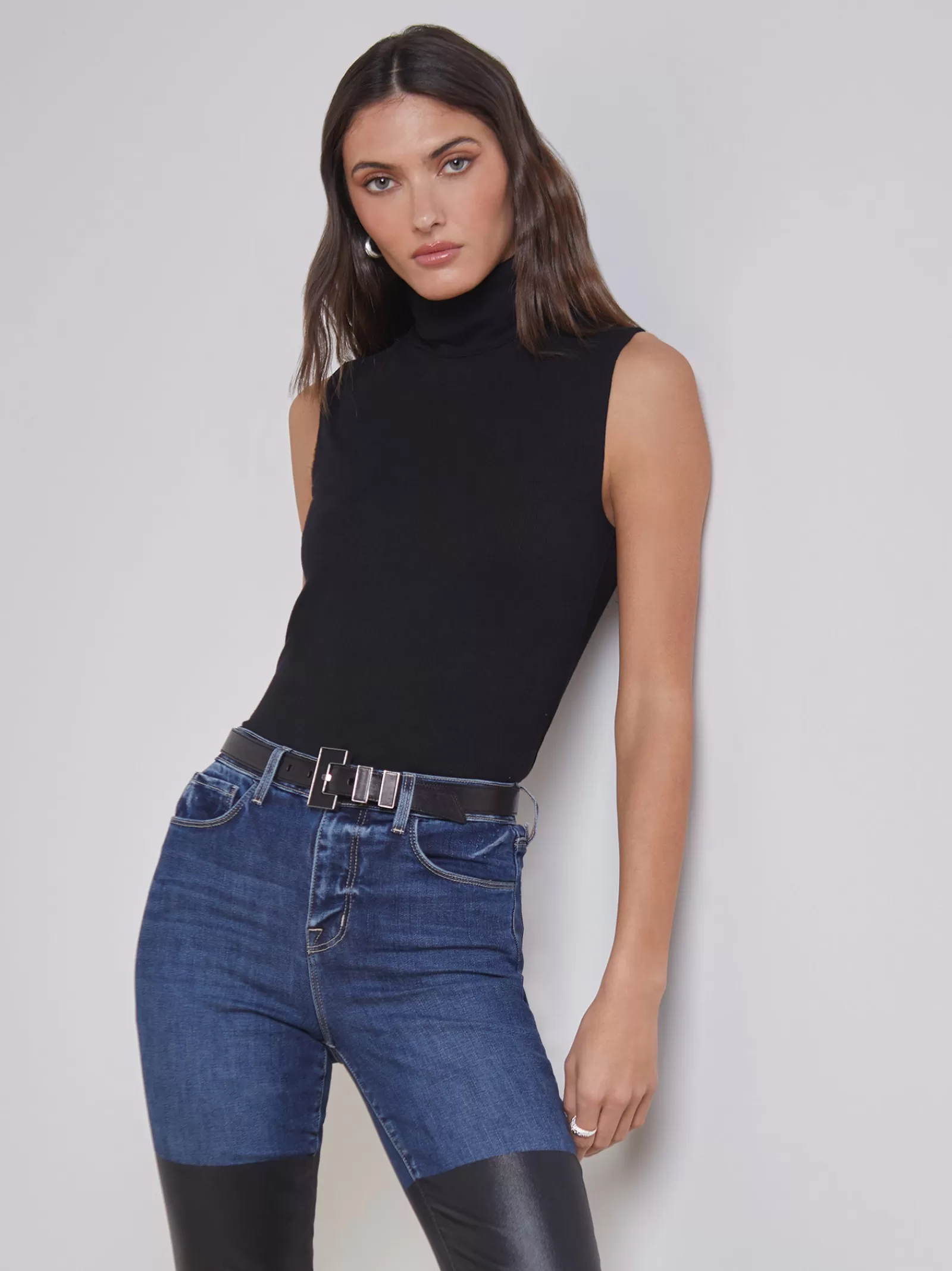 L'AGENCE Ceci Sleeveless Turtleneck< All Things Black | Blouses & Tops