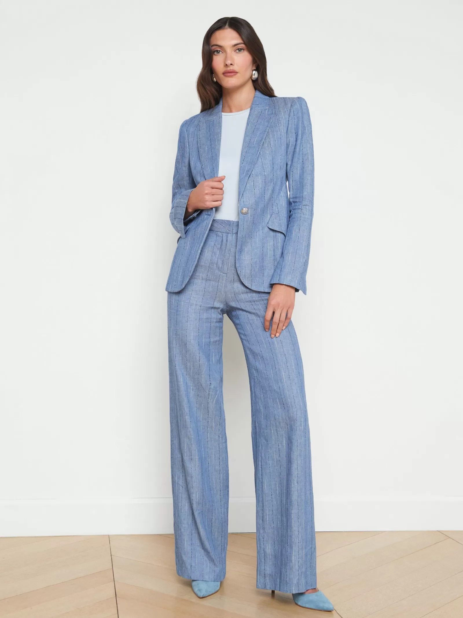 L'AGENCE Chamberlain Linen-Blend Blazer< Sets | Spring Collection