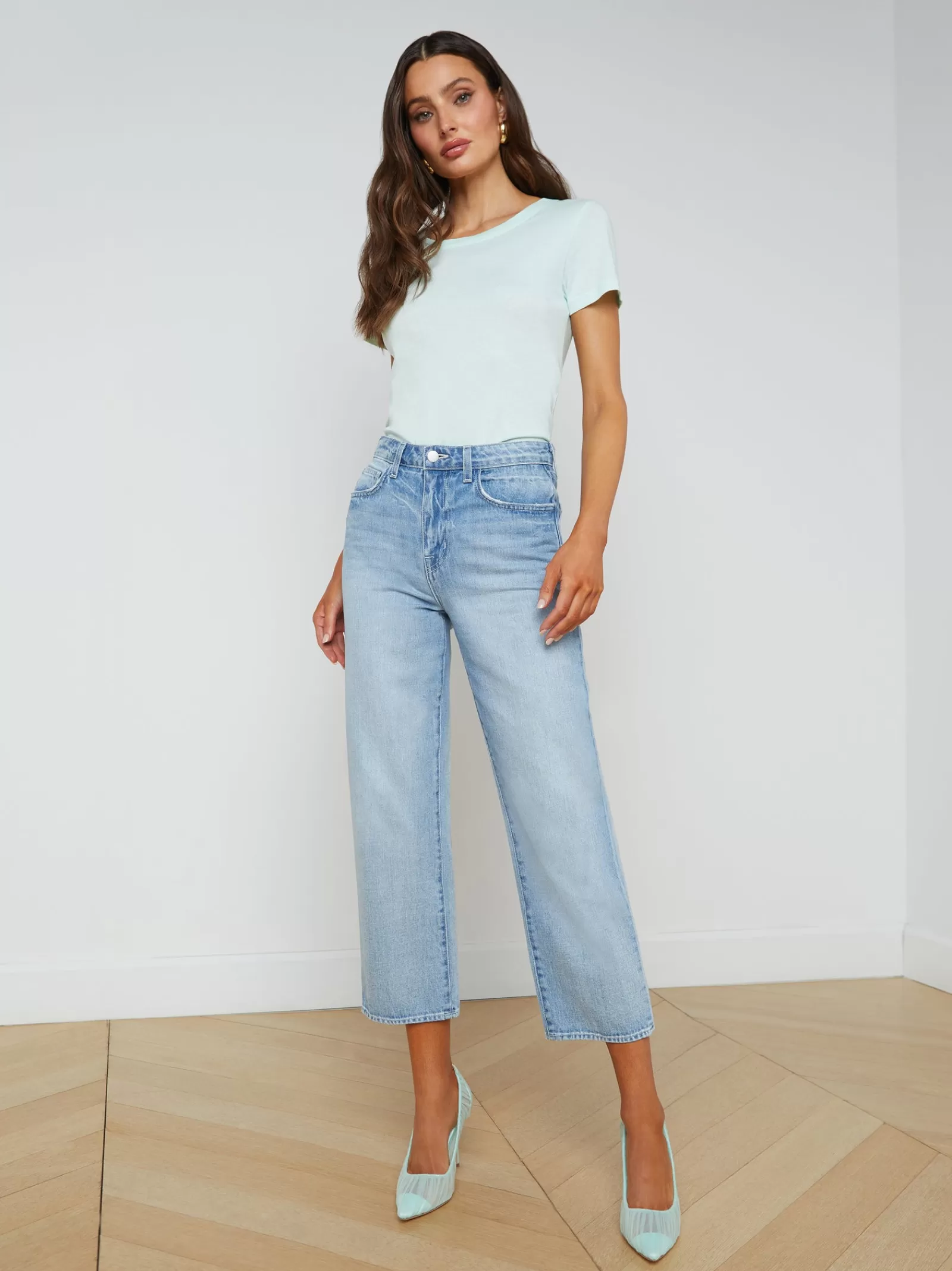 L'AGENCE Cory Cotton Scoopneck Tee< Spring Collection | Tees