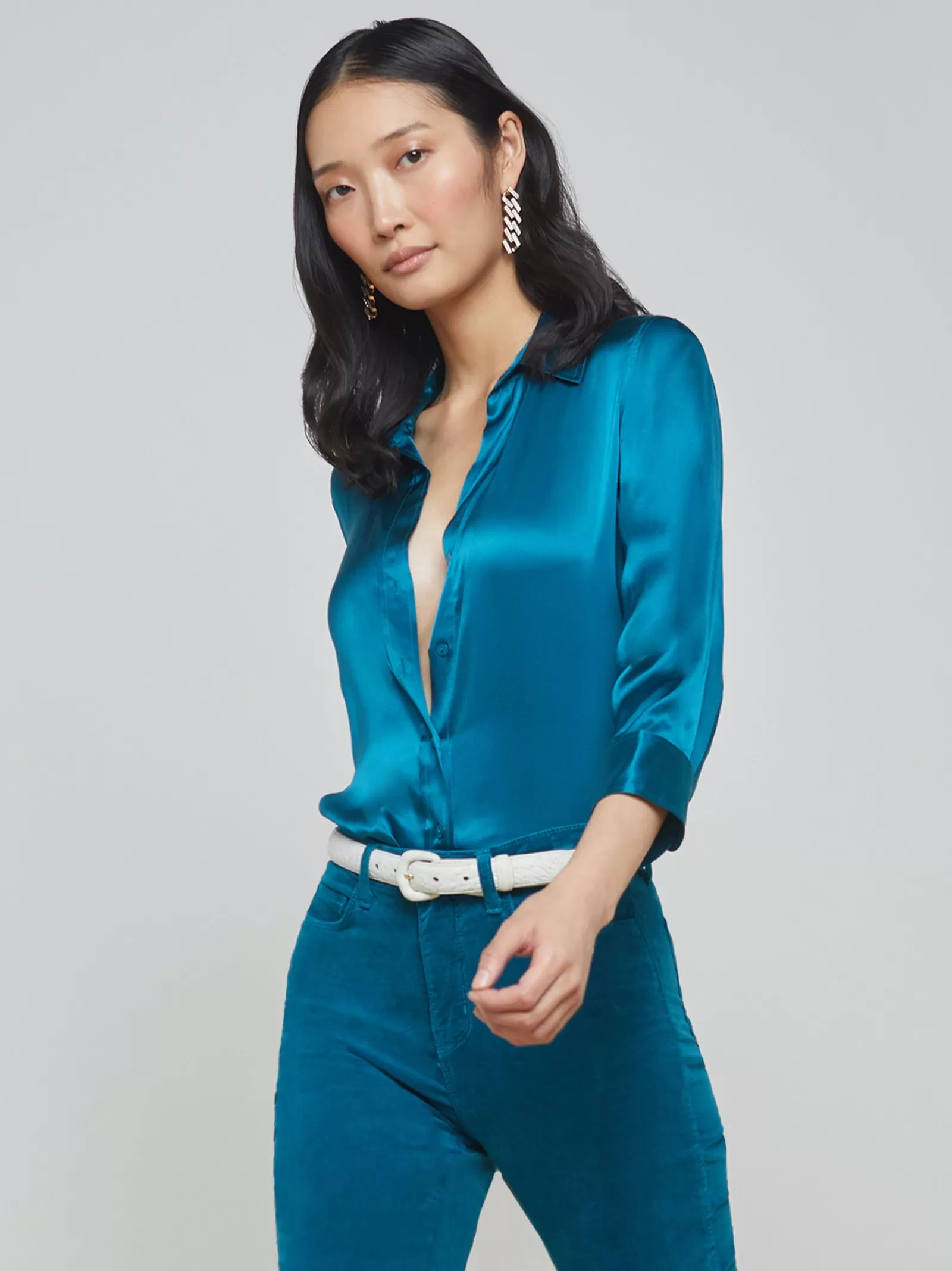 L'AGENCE Dani Silk Blouse< Online Exclusives | Silks