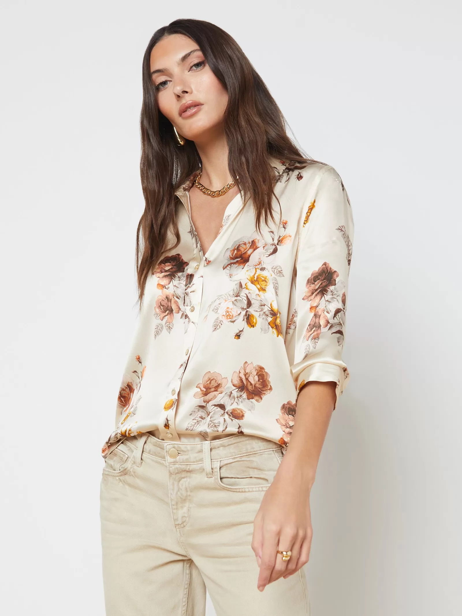 L'AGENCE Dani Silk Blouse< Resort Collection | Print Edition