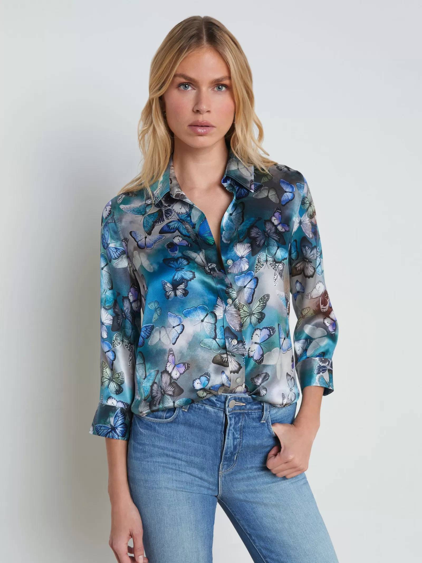 L'AGENCE Dani Silk Blouse< Spring Collection | Print Edition