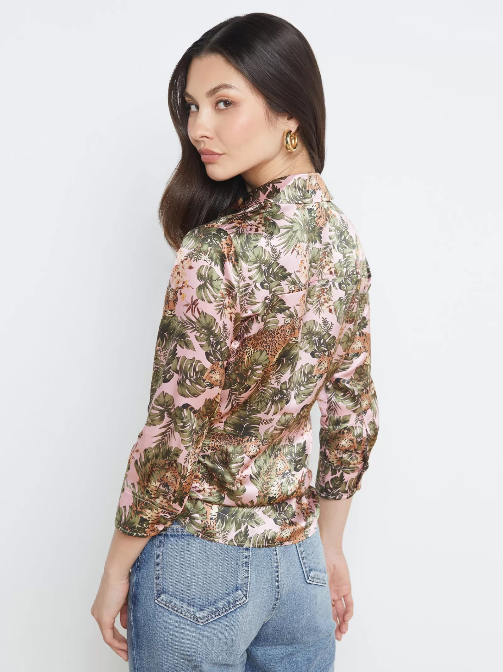 L'AGENCE Dani Silk Blouse< Print Edition | Blouses & Tops