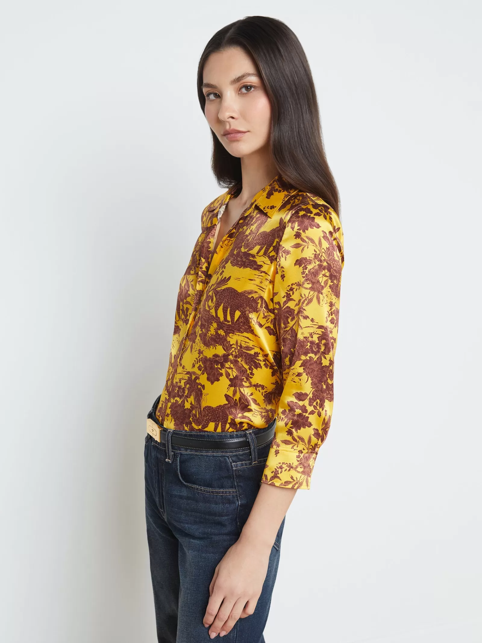 L'AGENCE Dani Silk Blouse< Print Edition | Silks