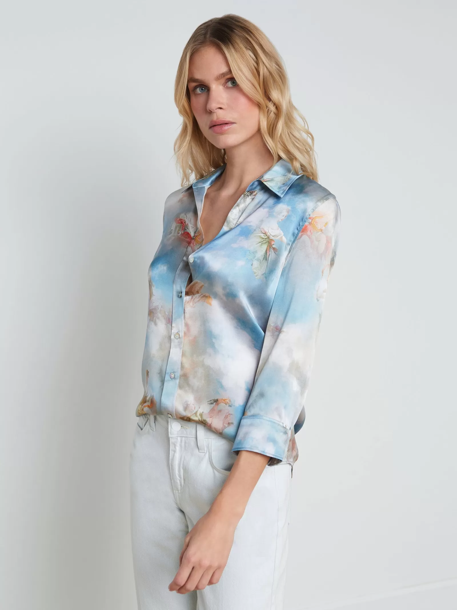 L'AGENCE Dani Silk Blouse< Print Edition | Spring Collection