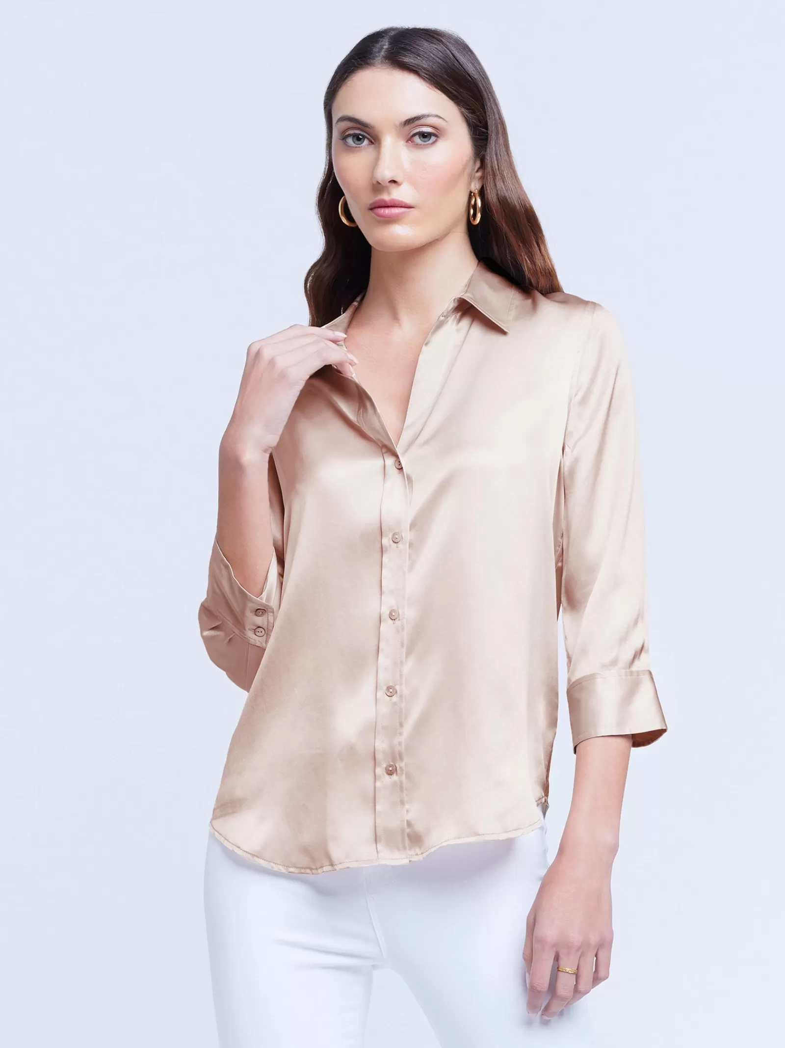 L'AGENCE Dani Silk Blouse< Silks | Blouses & Tops