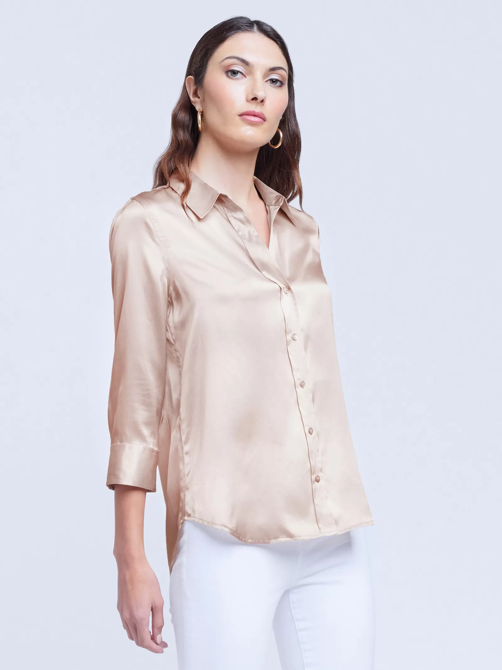 L'AGENCE Dani Silk Blouse< Silks | Blouses & Tops