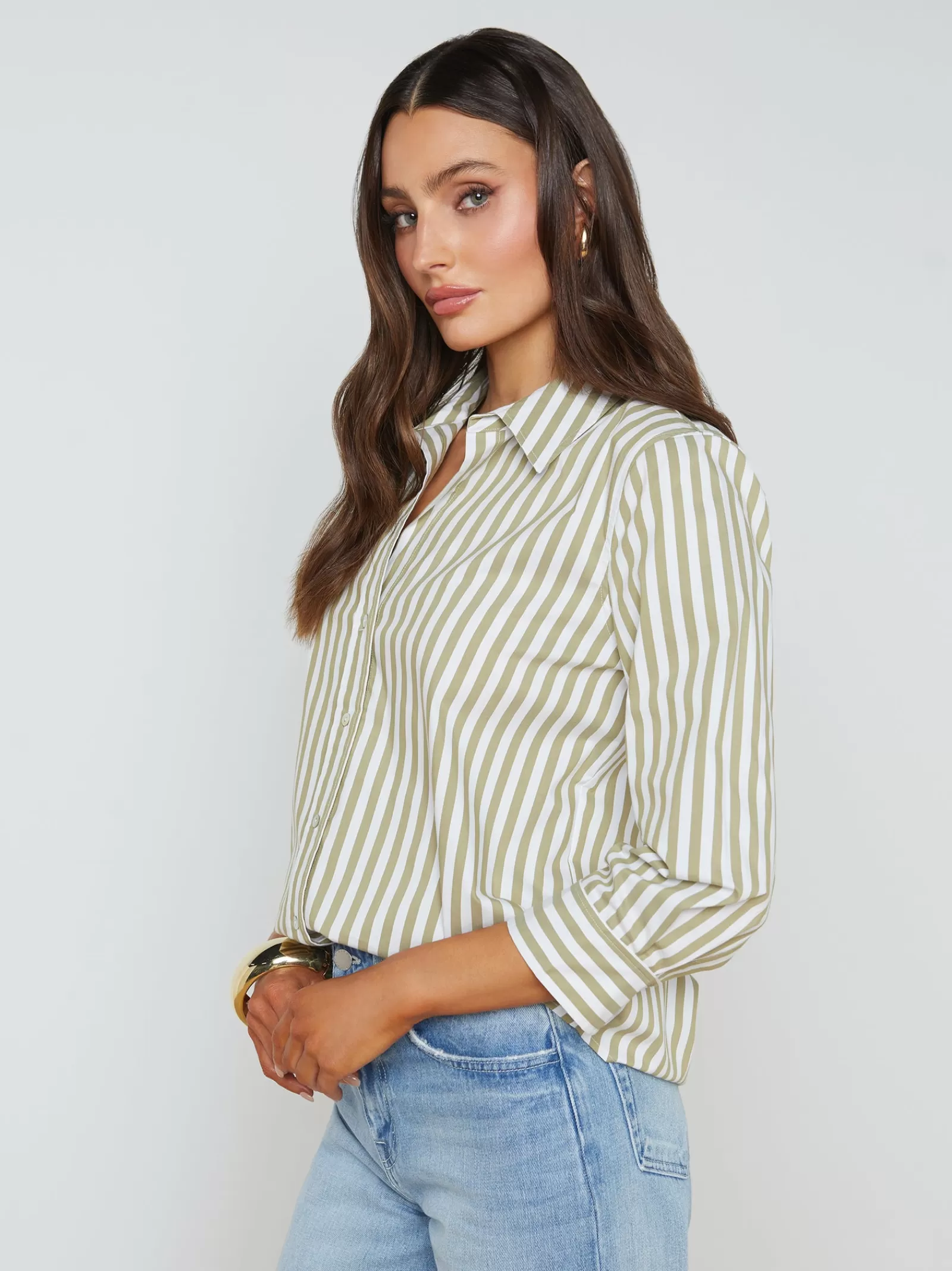 L'AGENCE Daniella Cotton-Blend Blouse< Spring Collection | Blouses & Tops