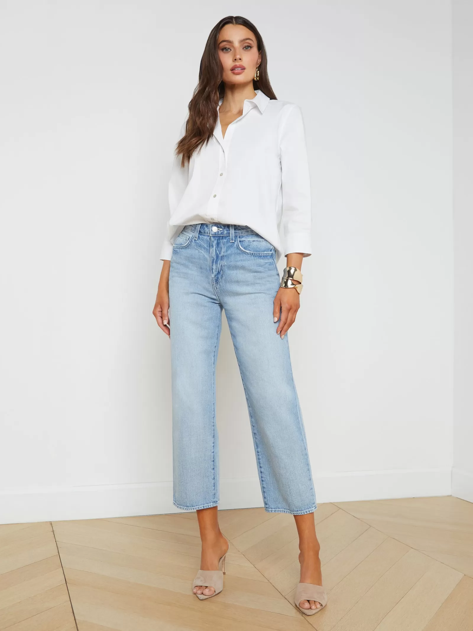 L'AGENCE Daniella Cotton-Blend Blouse< Spring Collection | Blouses & Tops