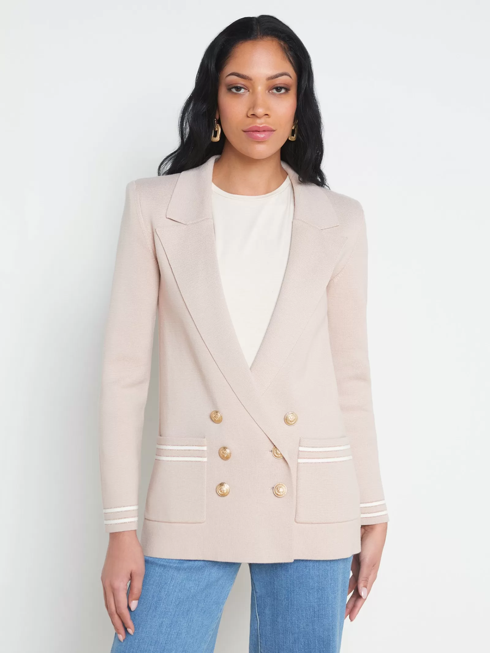 L'AGENCE Eileen Knit Boyfriend Blazer< Spring Collection | Best Sellers