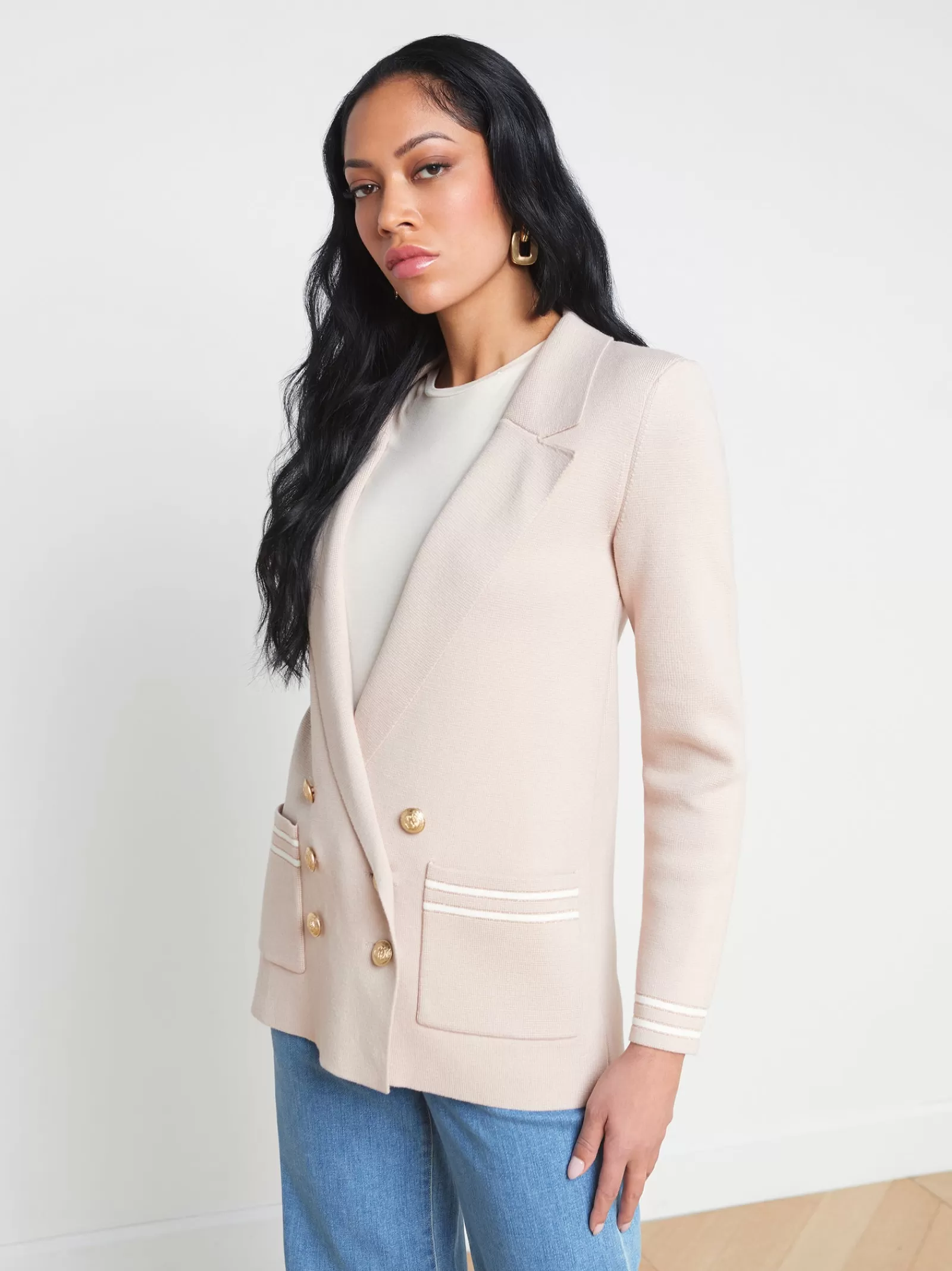 L'AGENCE Eileen Knit Boyfriend Blazer< Spring Collection | Best Sellers