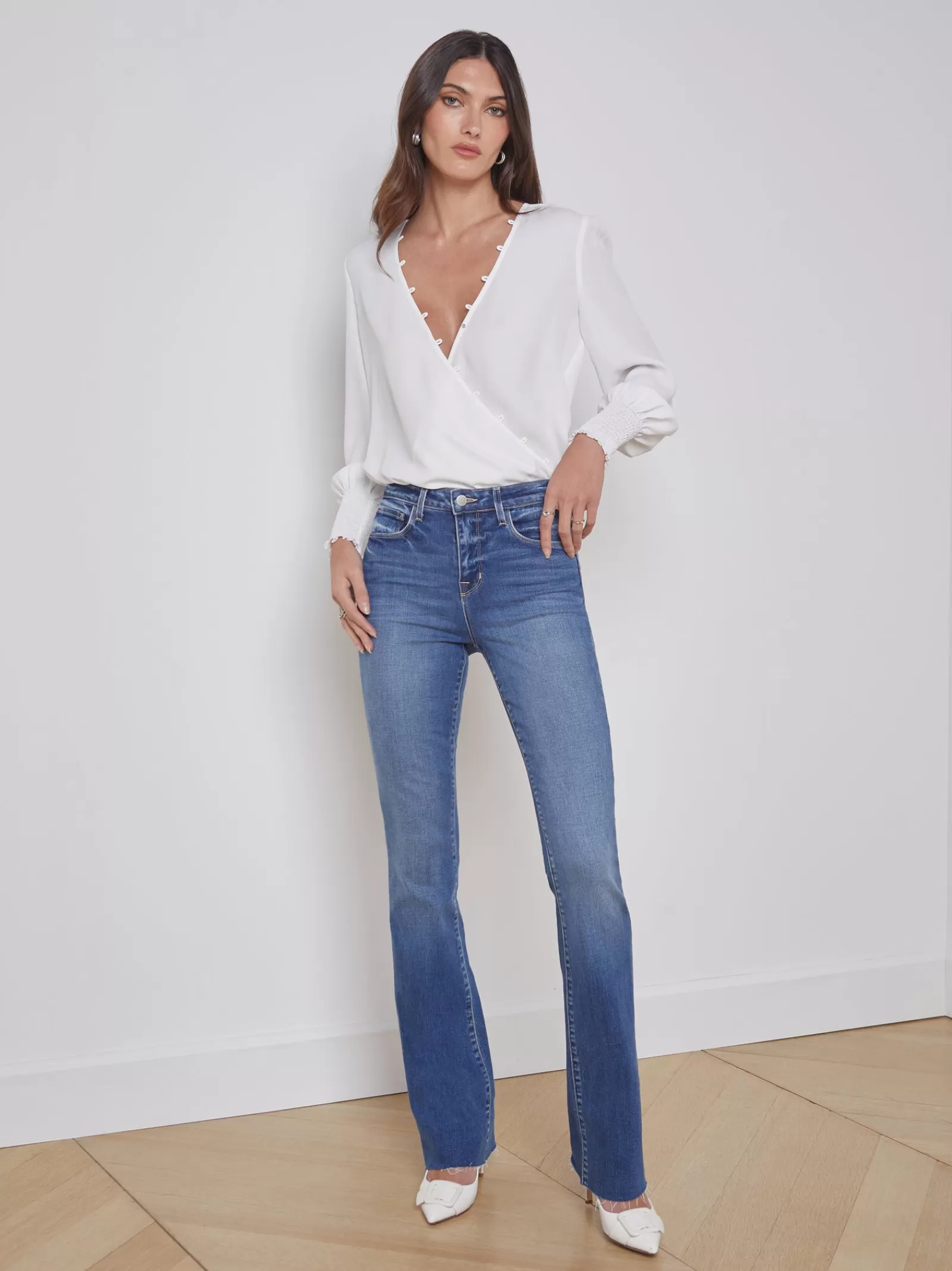 L'AGENCE Enzo Blouse< Nouveau Whites | Essentials