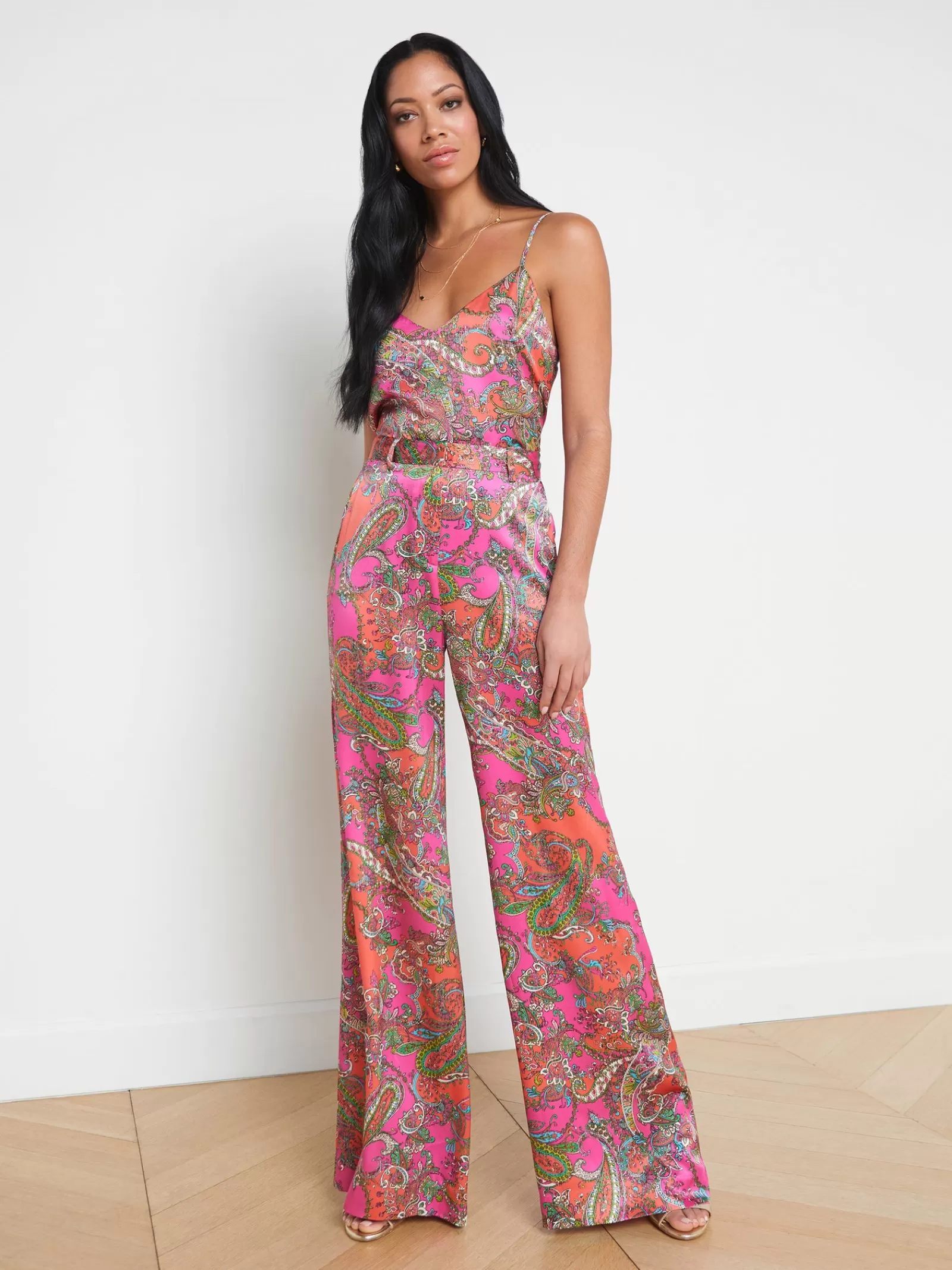 L'AGENCE Gavin Silk Wide-Leg Pant< Sets | Print Edition