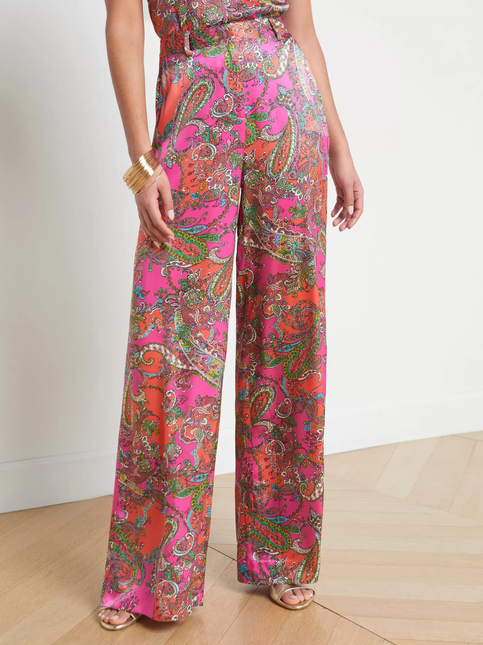 L'AGENCE Gavin Silk Wide-Leg Pant< Sets | Print Edition