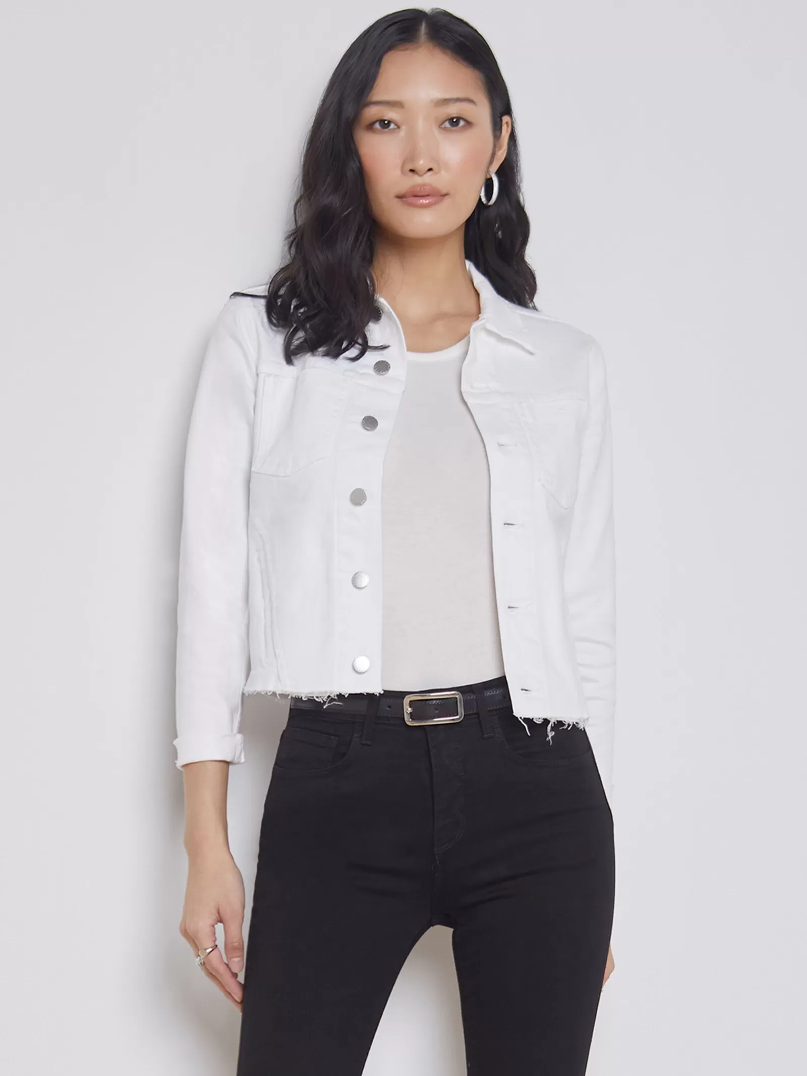 L'AGENCE Janelle Denim Jacket< Nouveau Whites | Denim Jackets