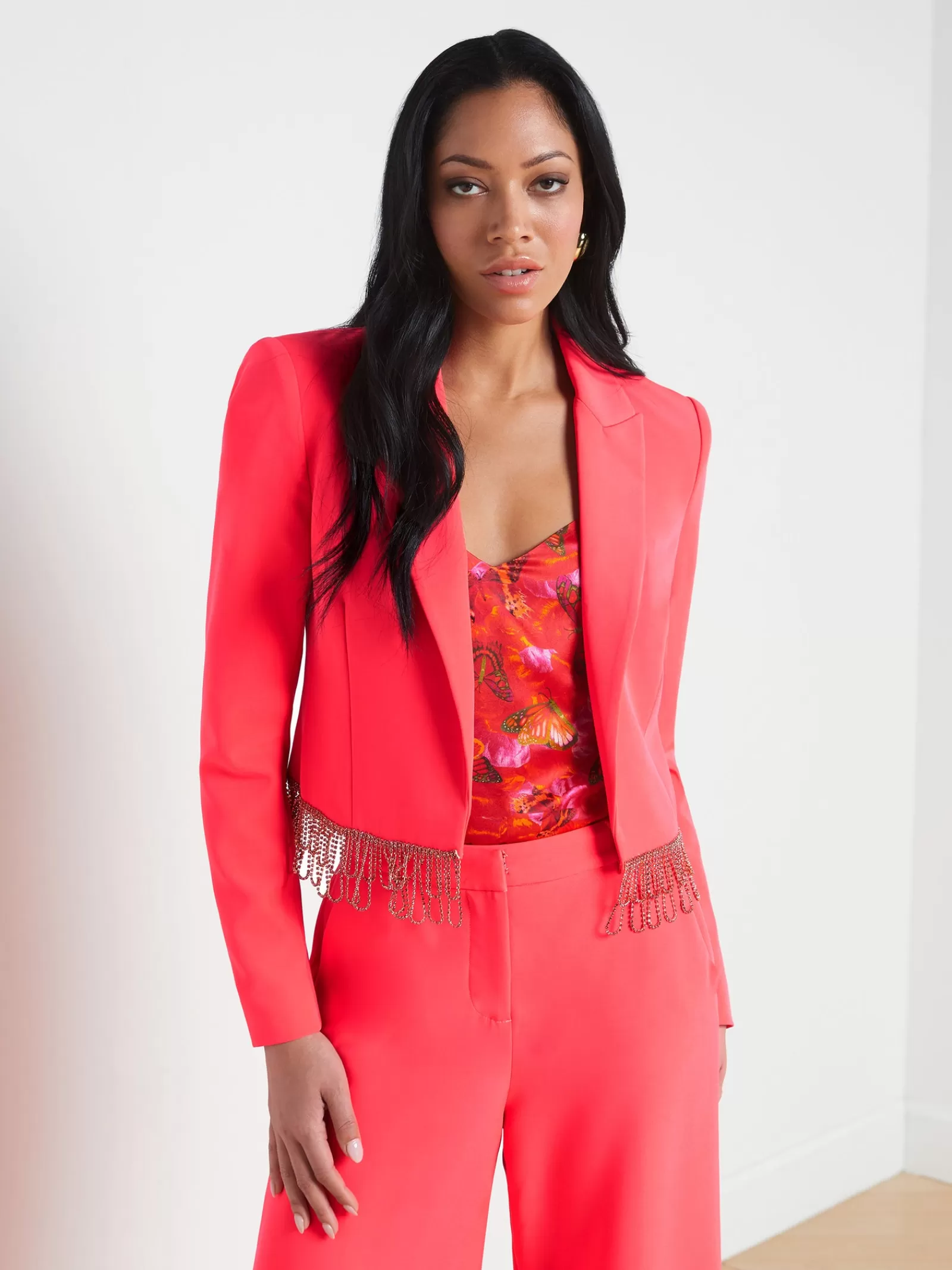 L'AGENCE Jen Crystal Fringe Blazer< Sets | Spring Collection