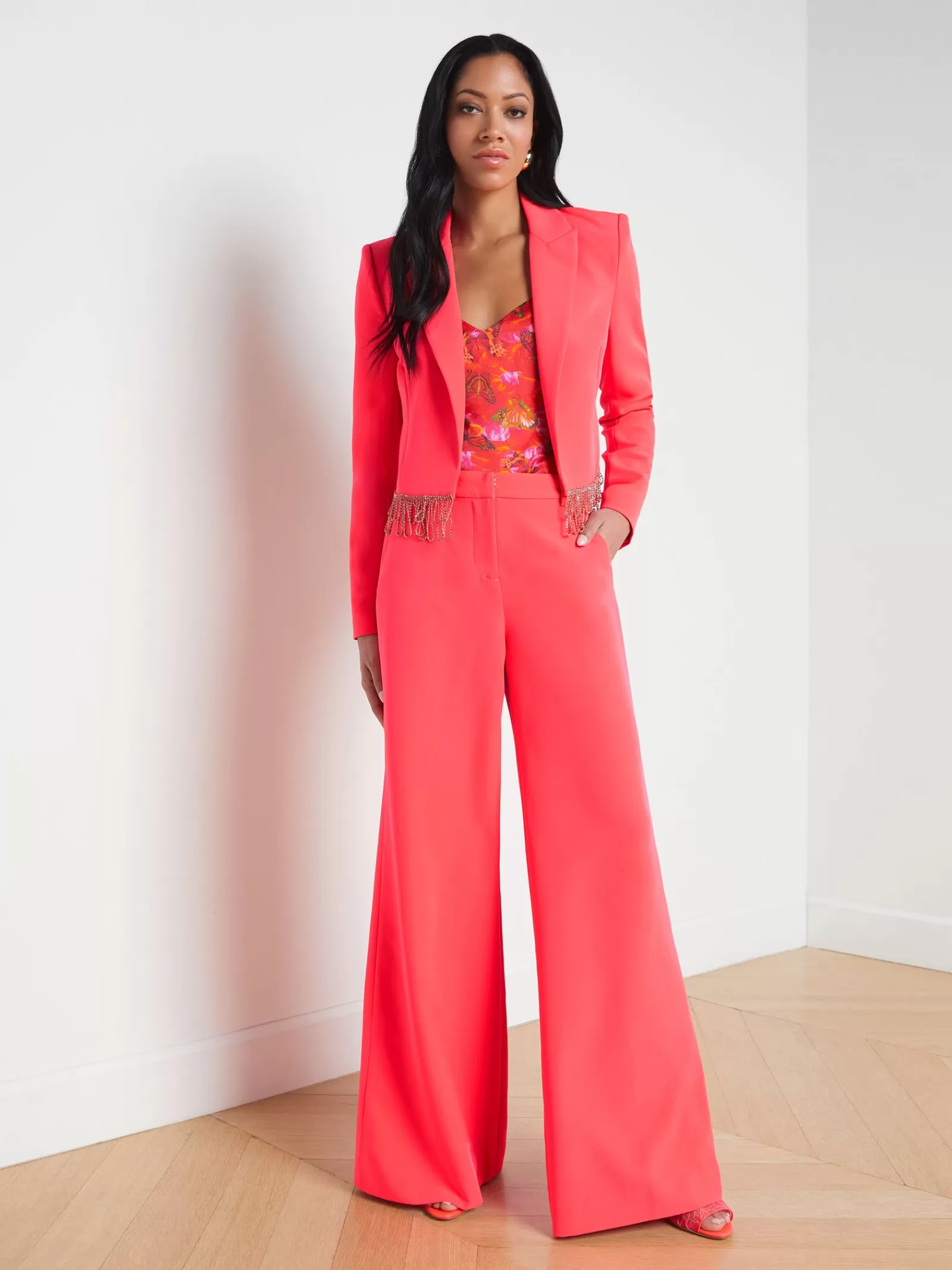 L'AGENCE Jen Crystal Fringe Blazer< Sets | Spring Collection