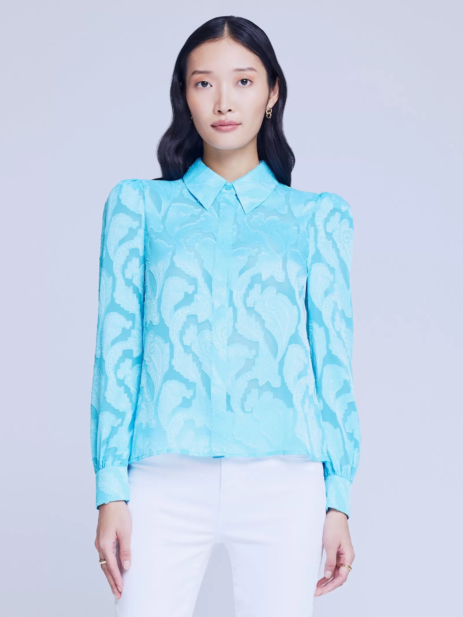 L'AGENCE Jenica Lace Blouse< Blouses & Tops