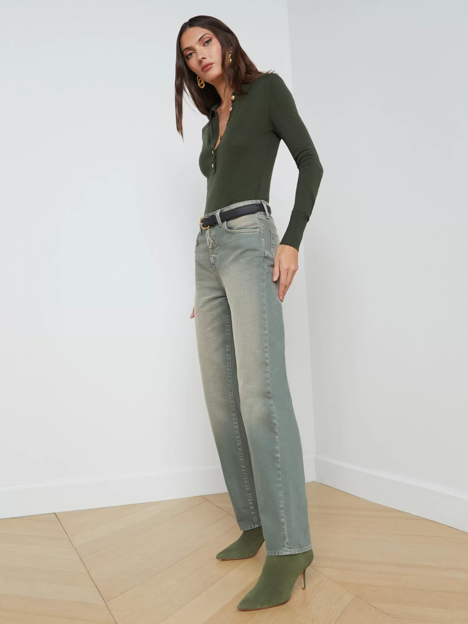 L'AGENCE Jones Ultra High-Rise Stovepipe Jean< Back in Stock | Resort Collection