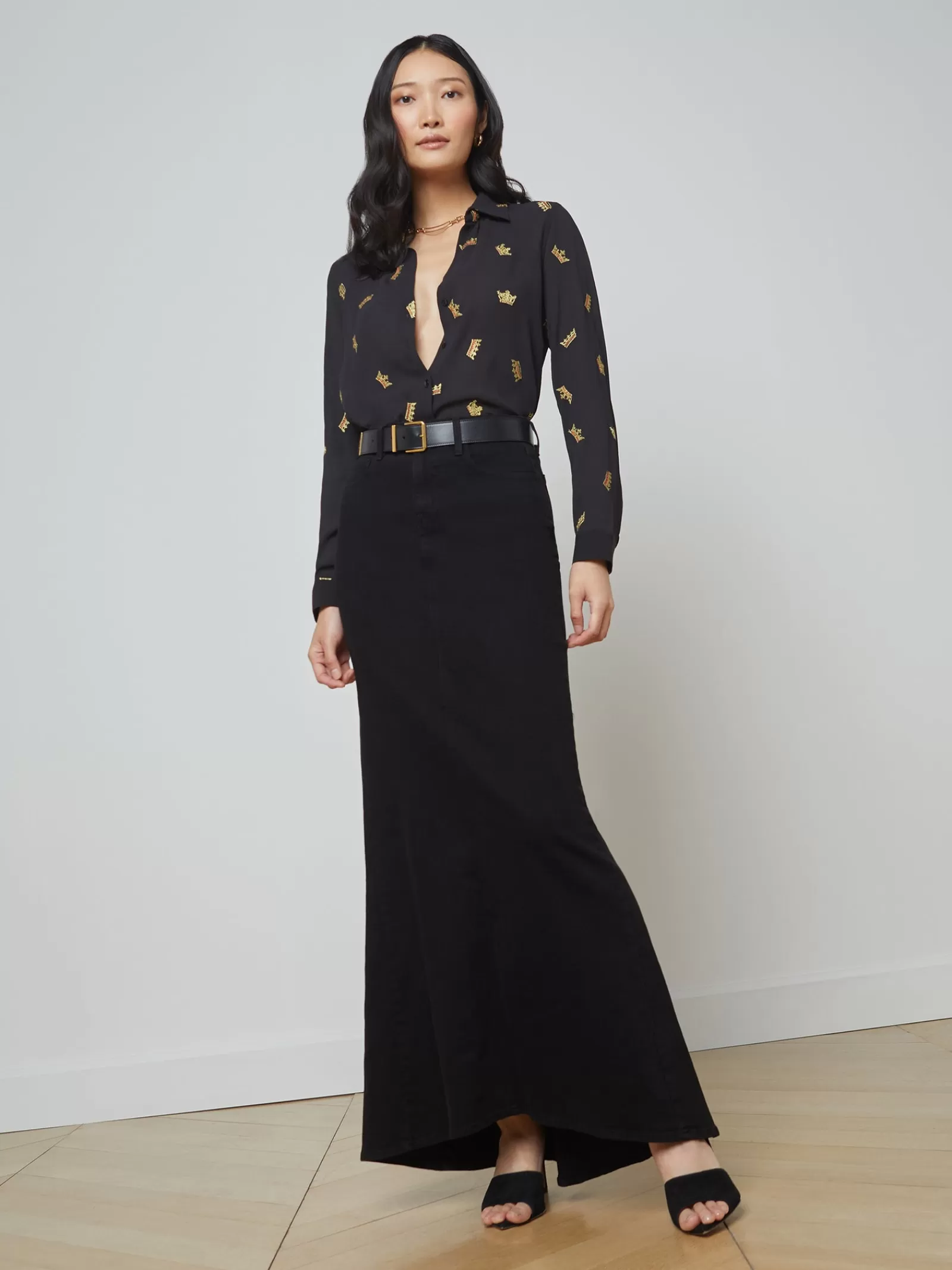 L'AGENCE Kailani Denim Skirt< Maternity | Pants, Shorts & Skirts
