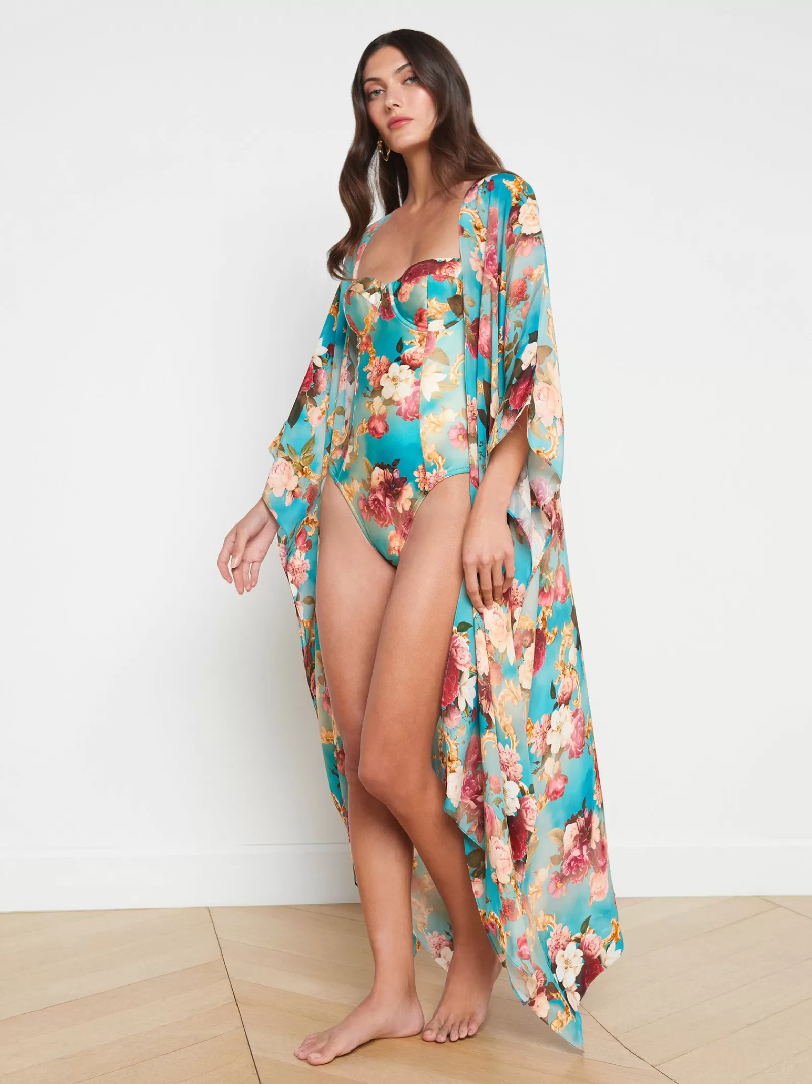 L'AGENCE Kara Silk-Blend Kimono Cover-up< Spring '24 Catalog | Spring Collection