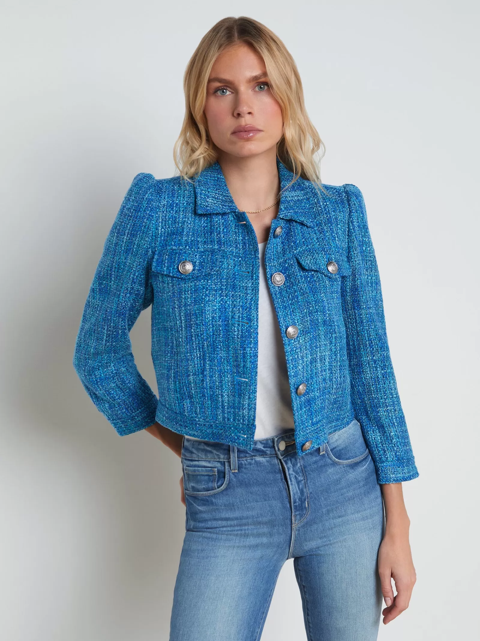 L'AGENCE Kasey Tweed Jacket< Spring Collection | Blazers & Jackets