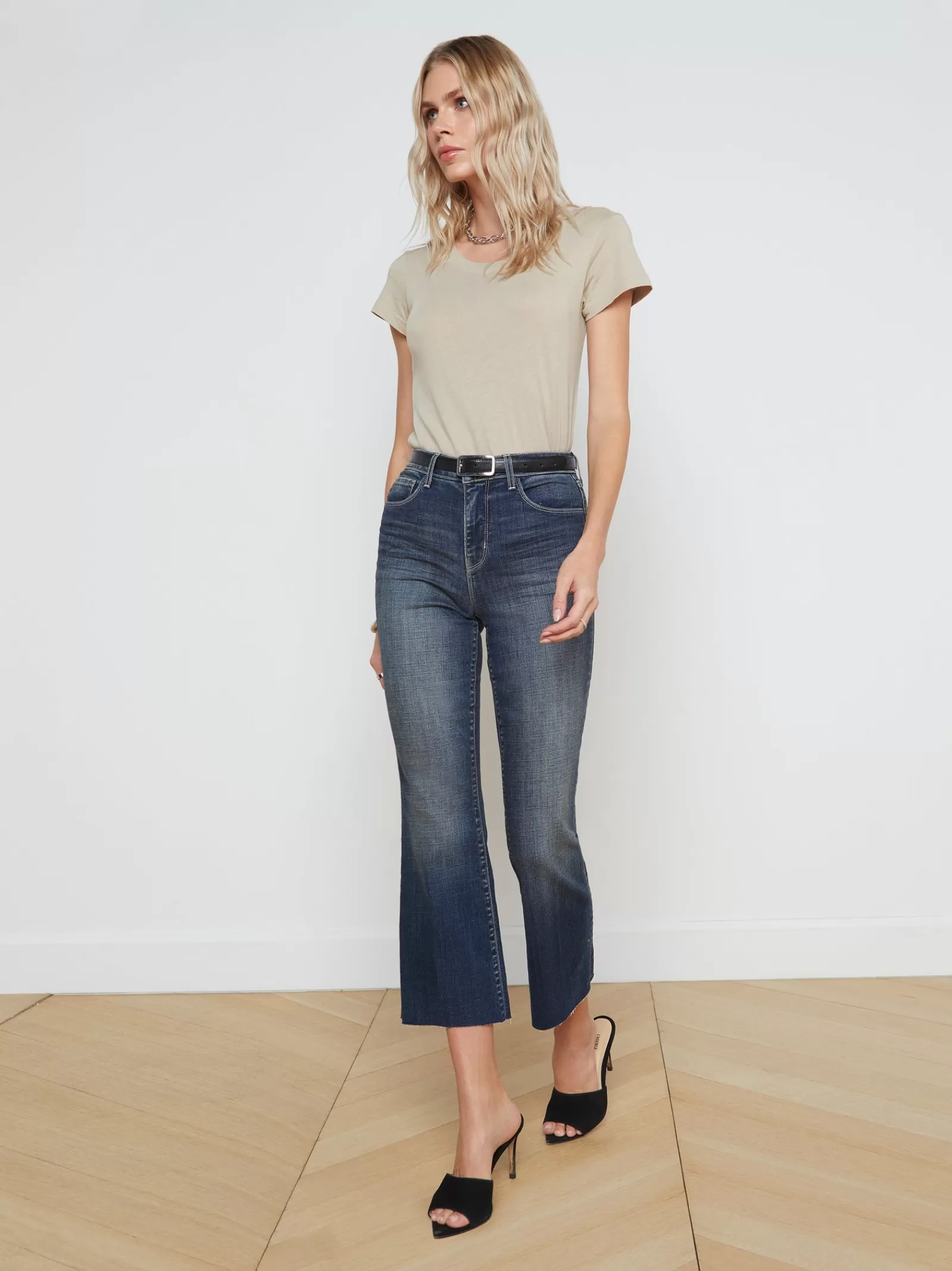 L'AGENCE Kendra Cropped Flare Jean< Petite | Flare & Bootcut
