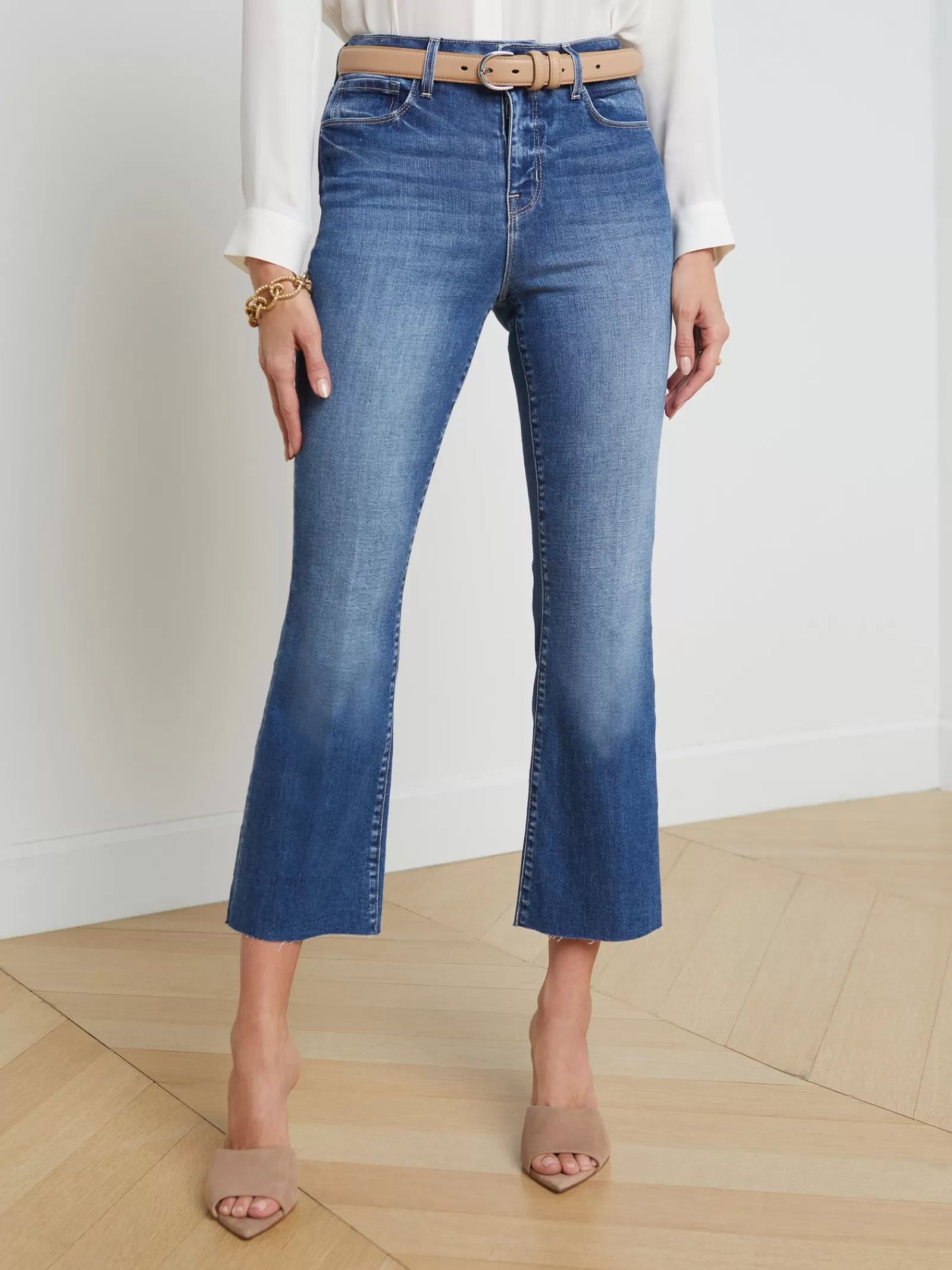 L'AGENCE Kendra Cropped Flare Jean< Petite | Flare & Bootcut