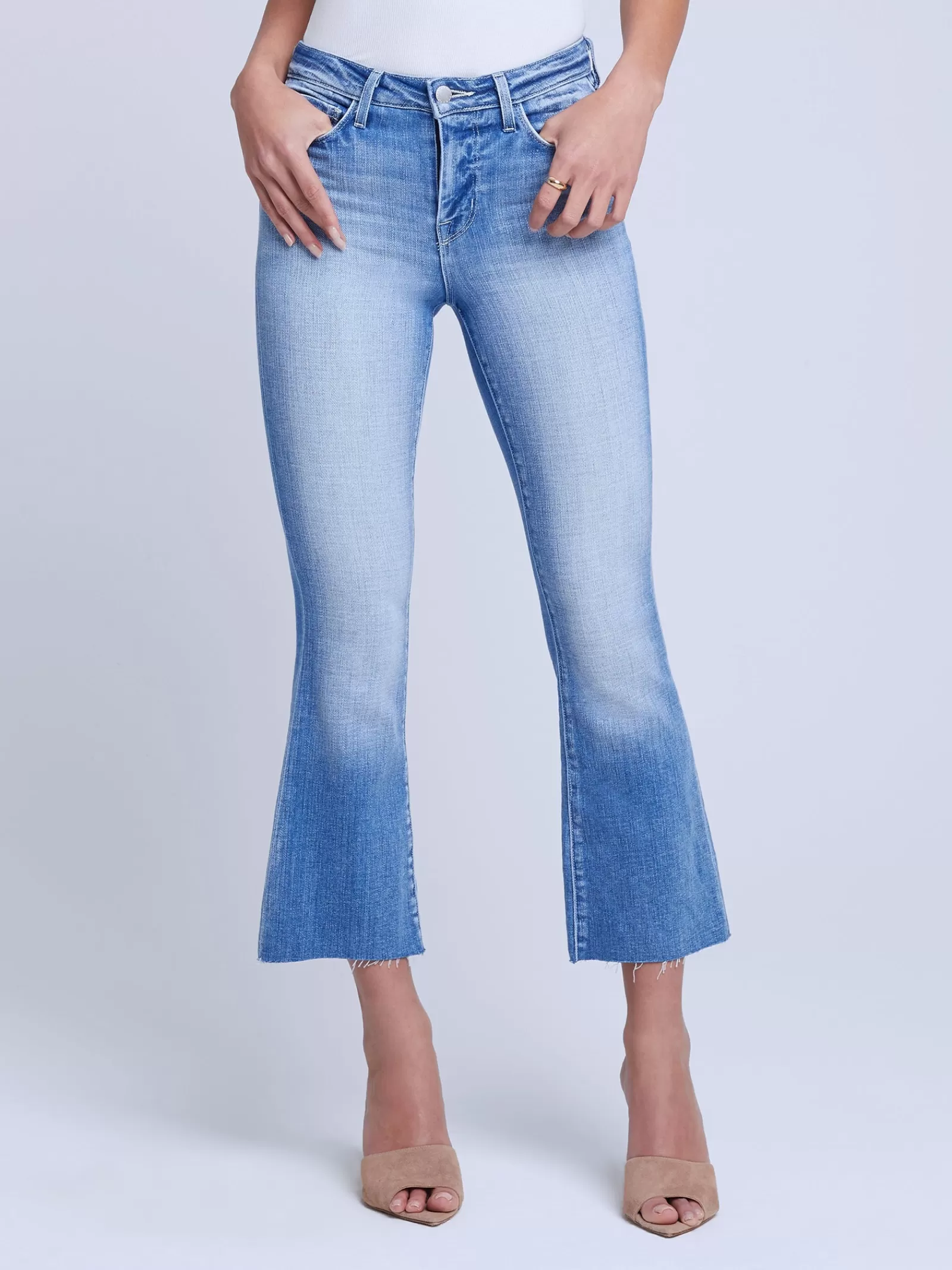 L'AGENCE Kendra Cropped Flare Jean< Petite | Flare & Bootcut