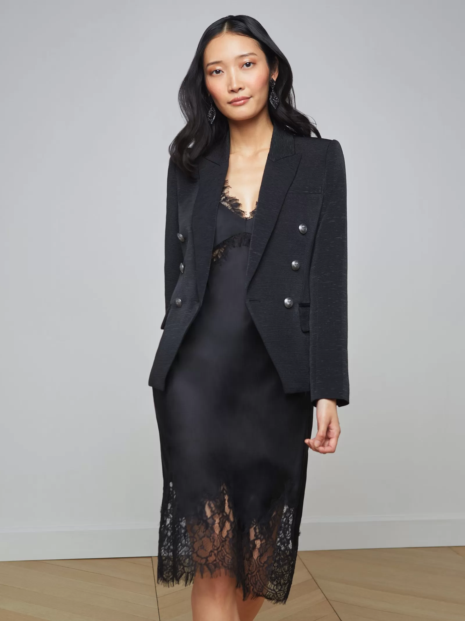 L'AGENCE Kenzie Blazer< All Things Black | Maternity