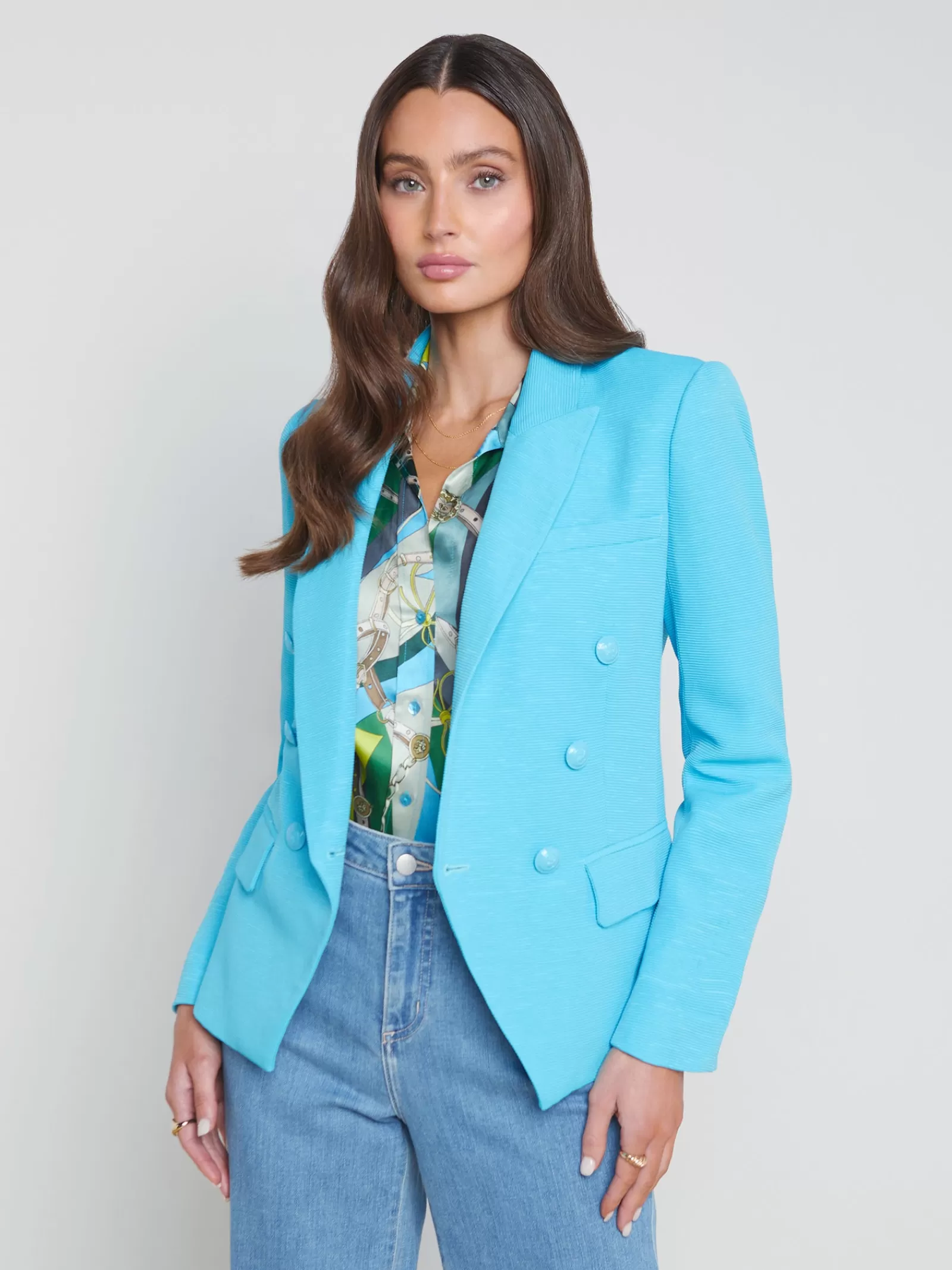 L'AGENCE Kenzie Cotton-Blend Blazer< Spring Collection | Blazers & Jackets