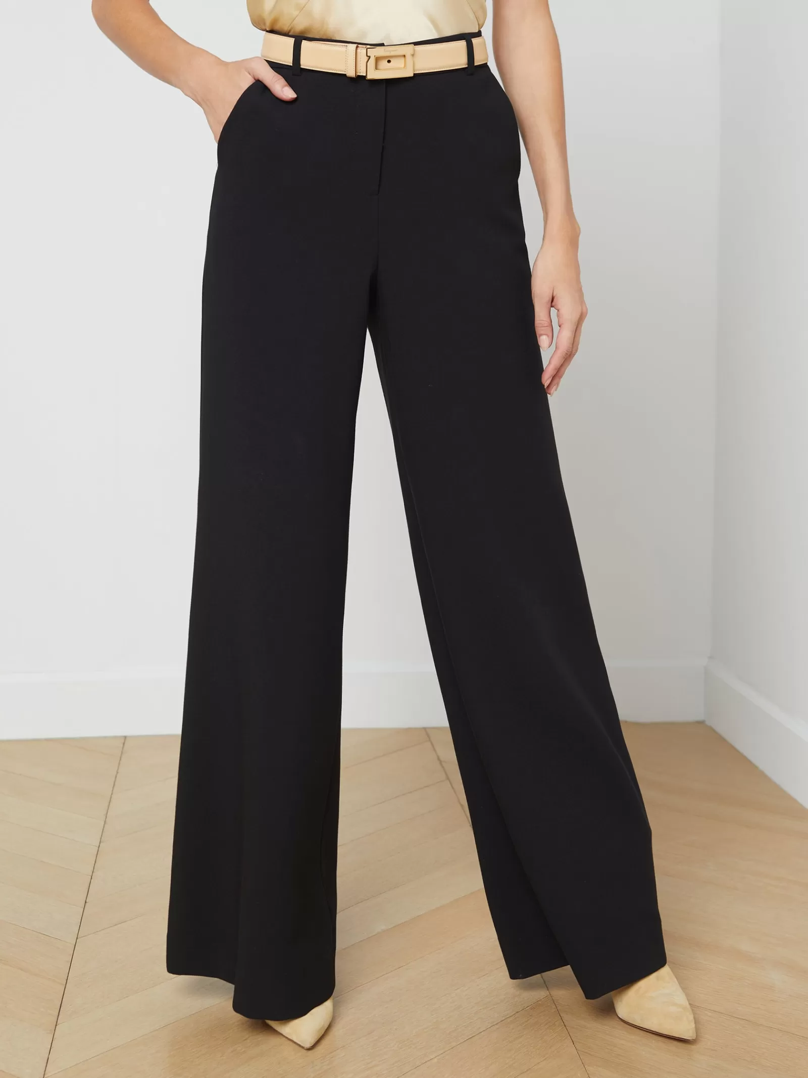 L'AGENCE Livvy Straight-Leg Trouser< All Things Black | Pants, Shorts & Skirts