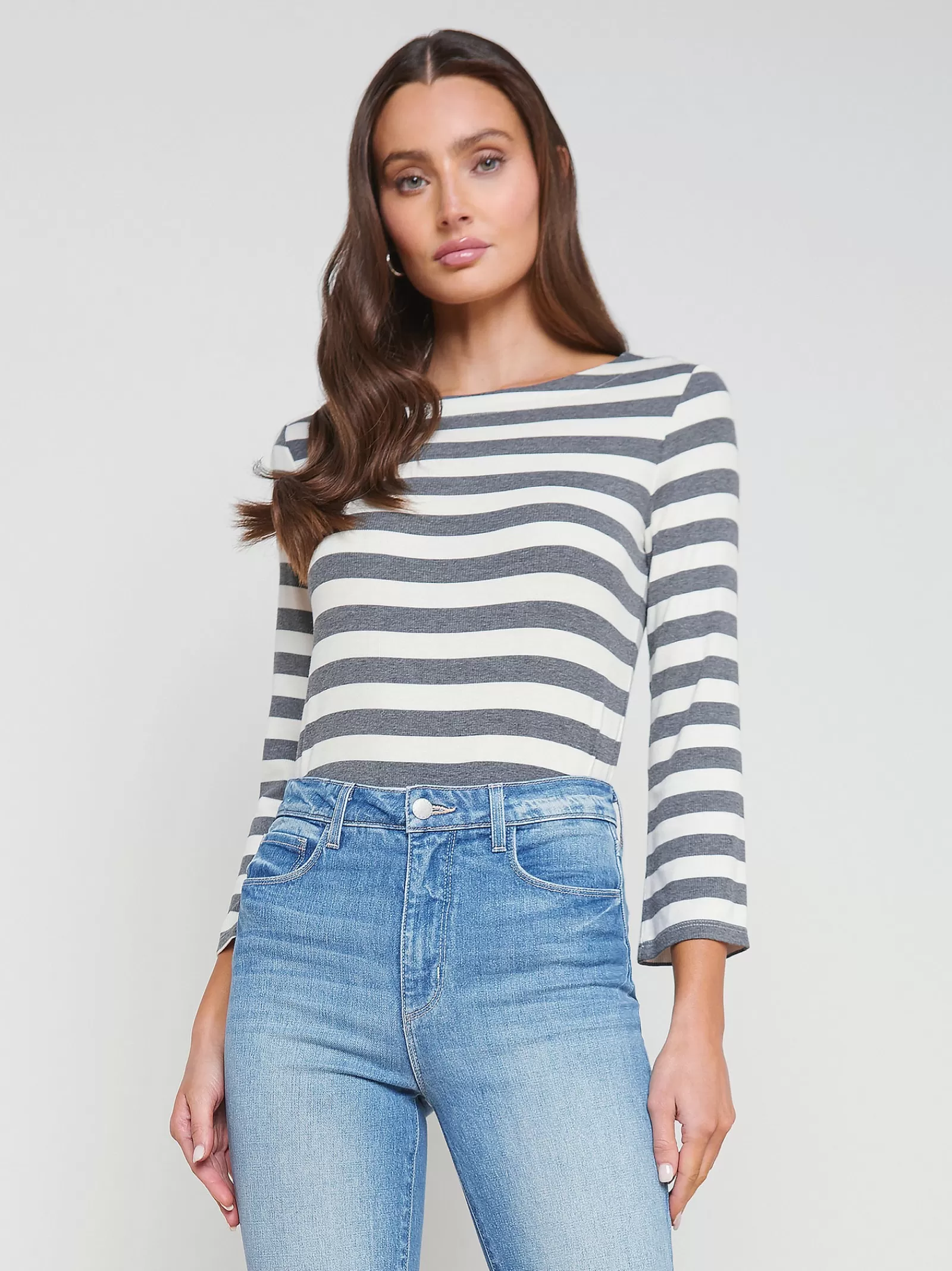 L'AGENCE Lucille Boatneck Top< Spring Collection