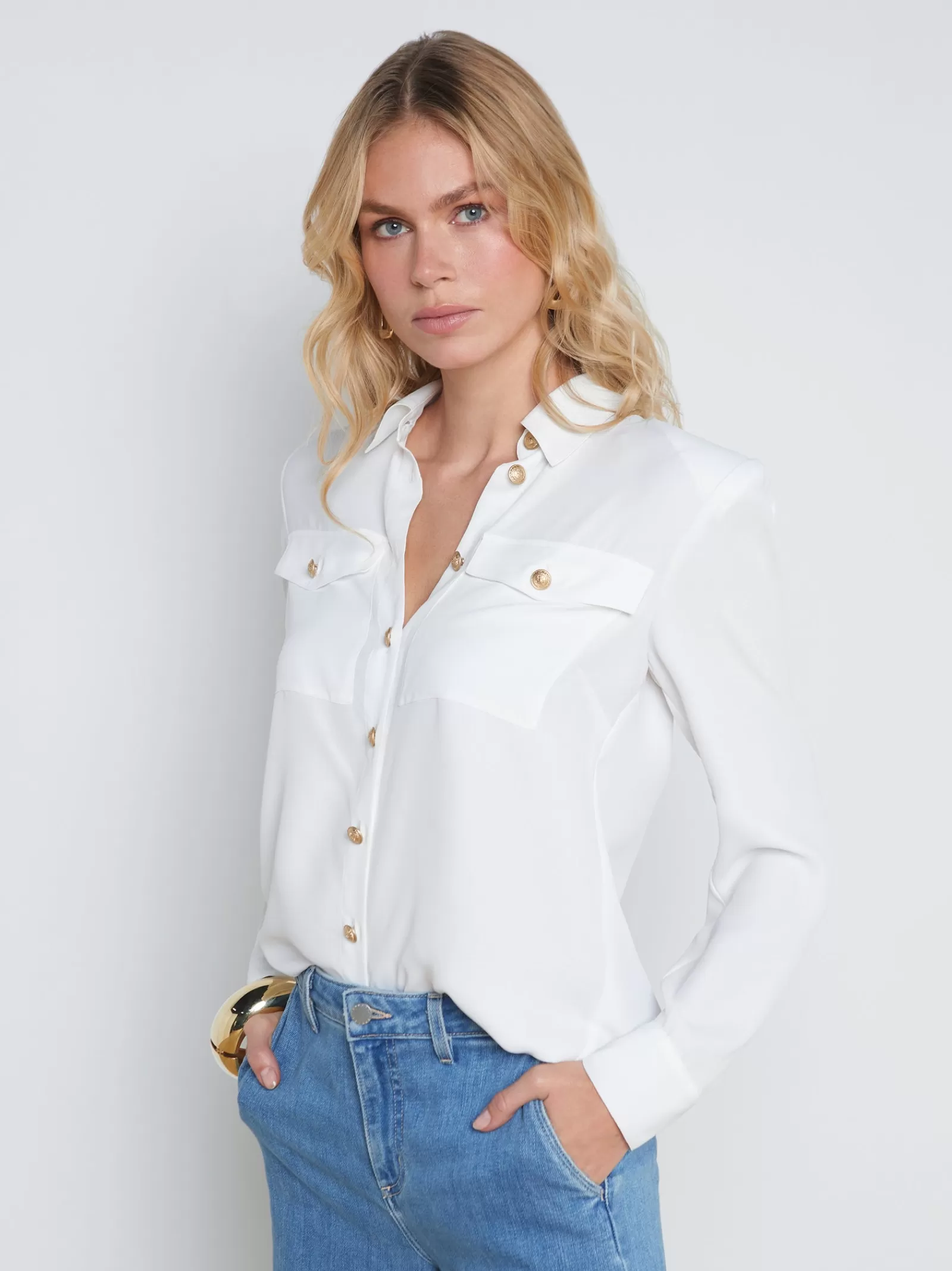 L'AGENCE Maisy Cargo Pocket Shirt< Spring Collection | Blouses & Tops