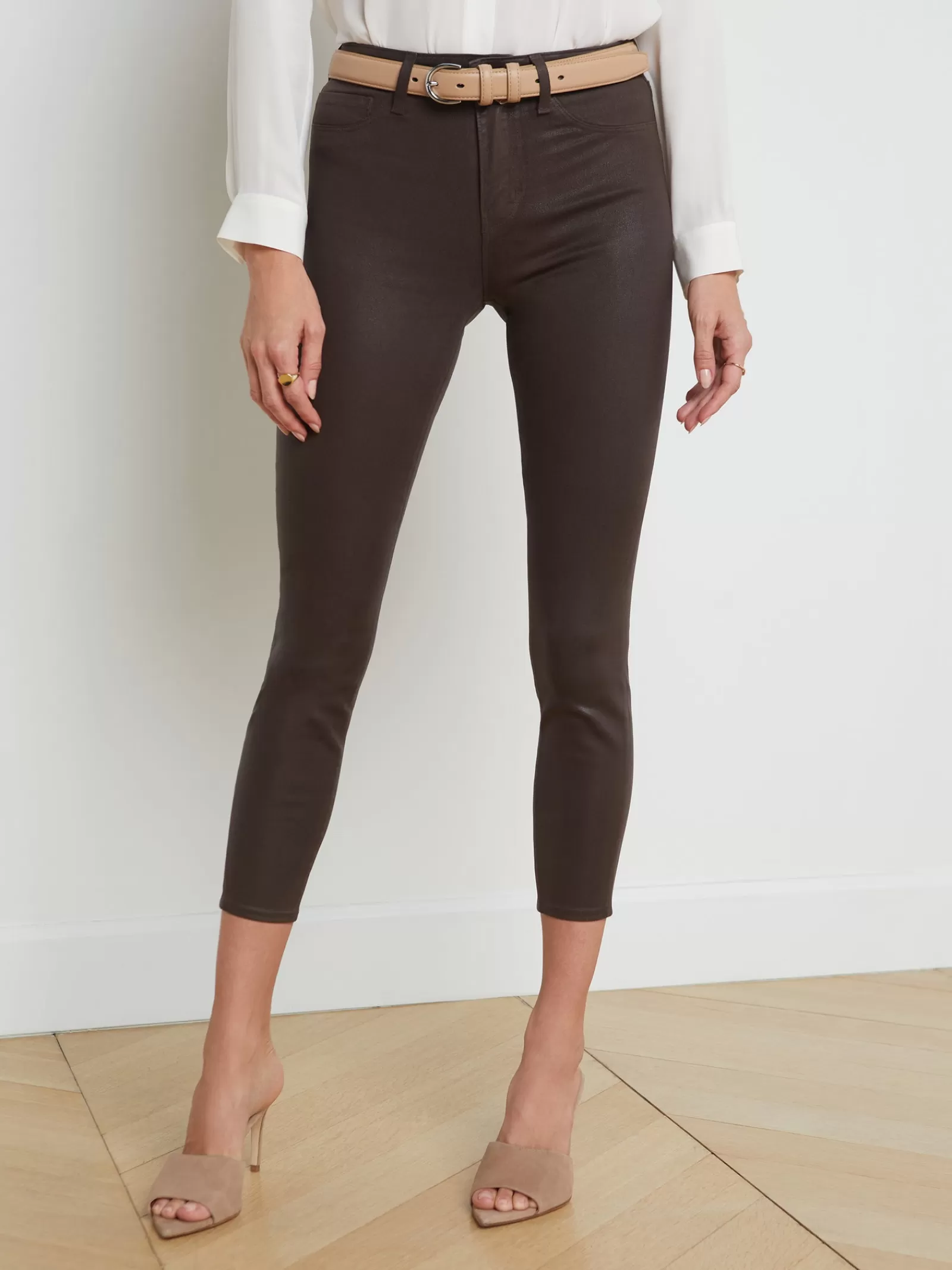 L'AGENCE Margot Coated Skinny Jean< Skinny | Coated Denim