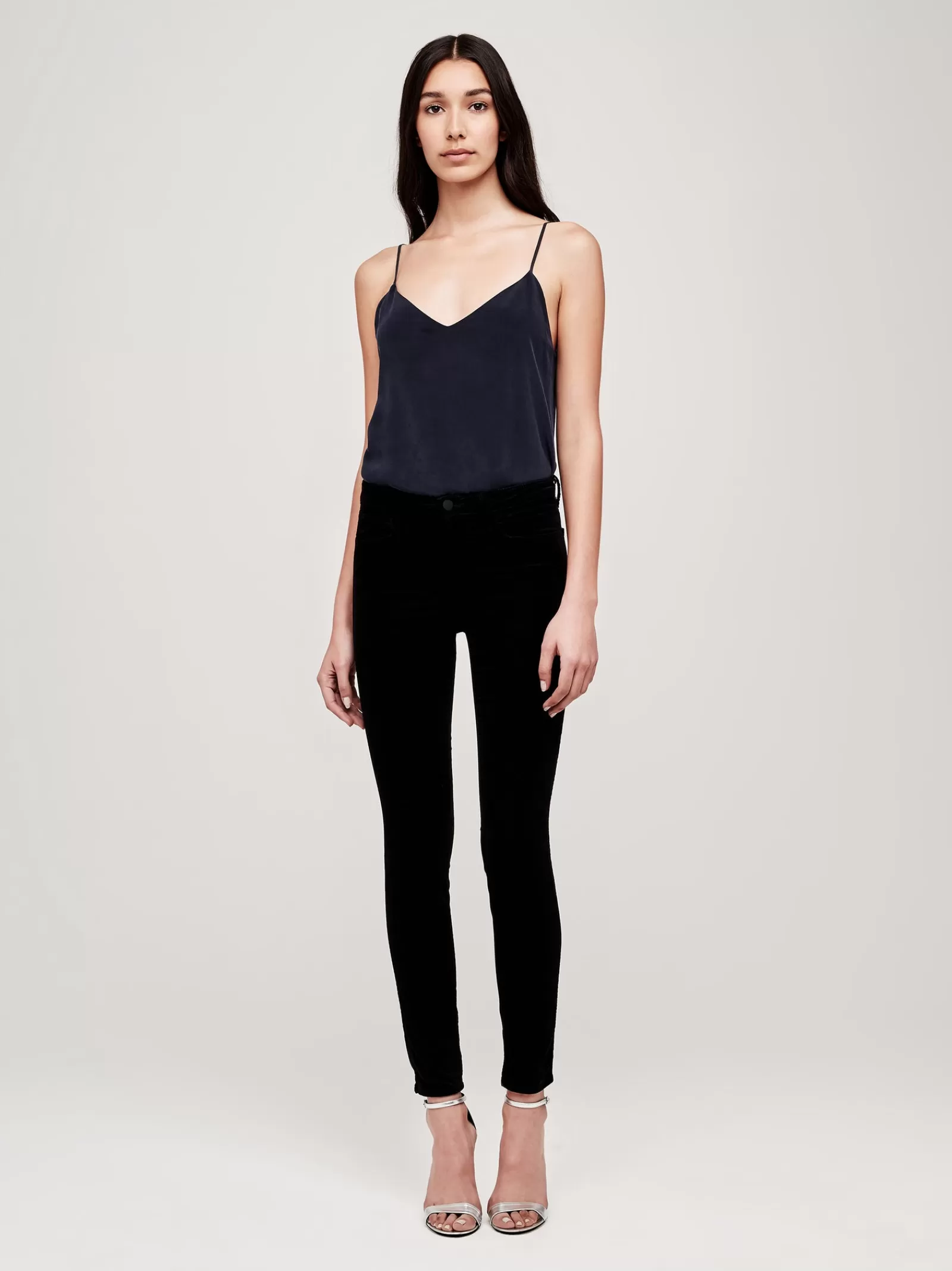 L'AGENCE Marguerite Velvet Jean< All Things Black